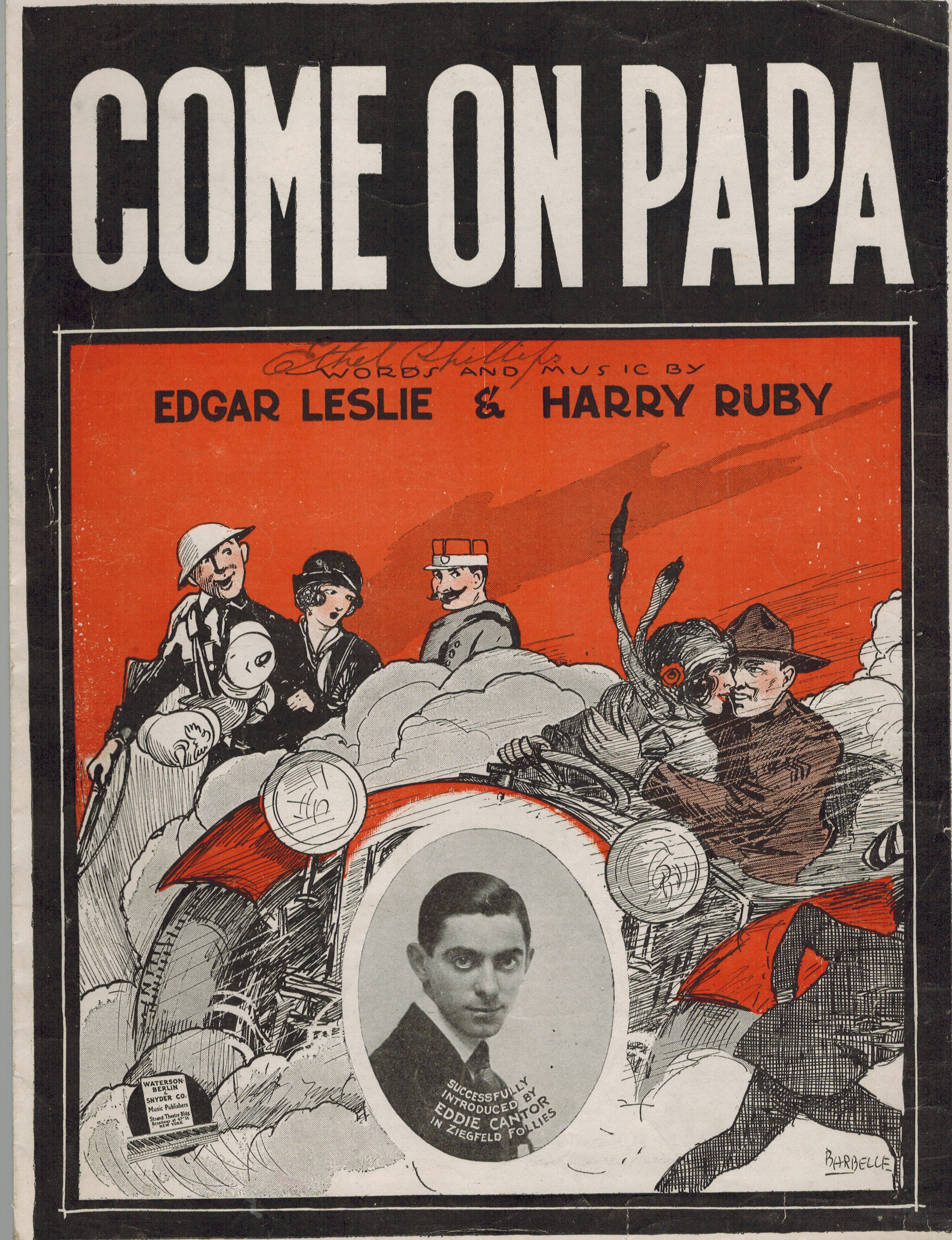 Image for Come On Papa - Vintage Sheet Music - Eddie Cantor Cover Come On Papa - Vintage Sheet Music - Eddie Cantor Cover