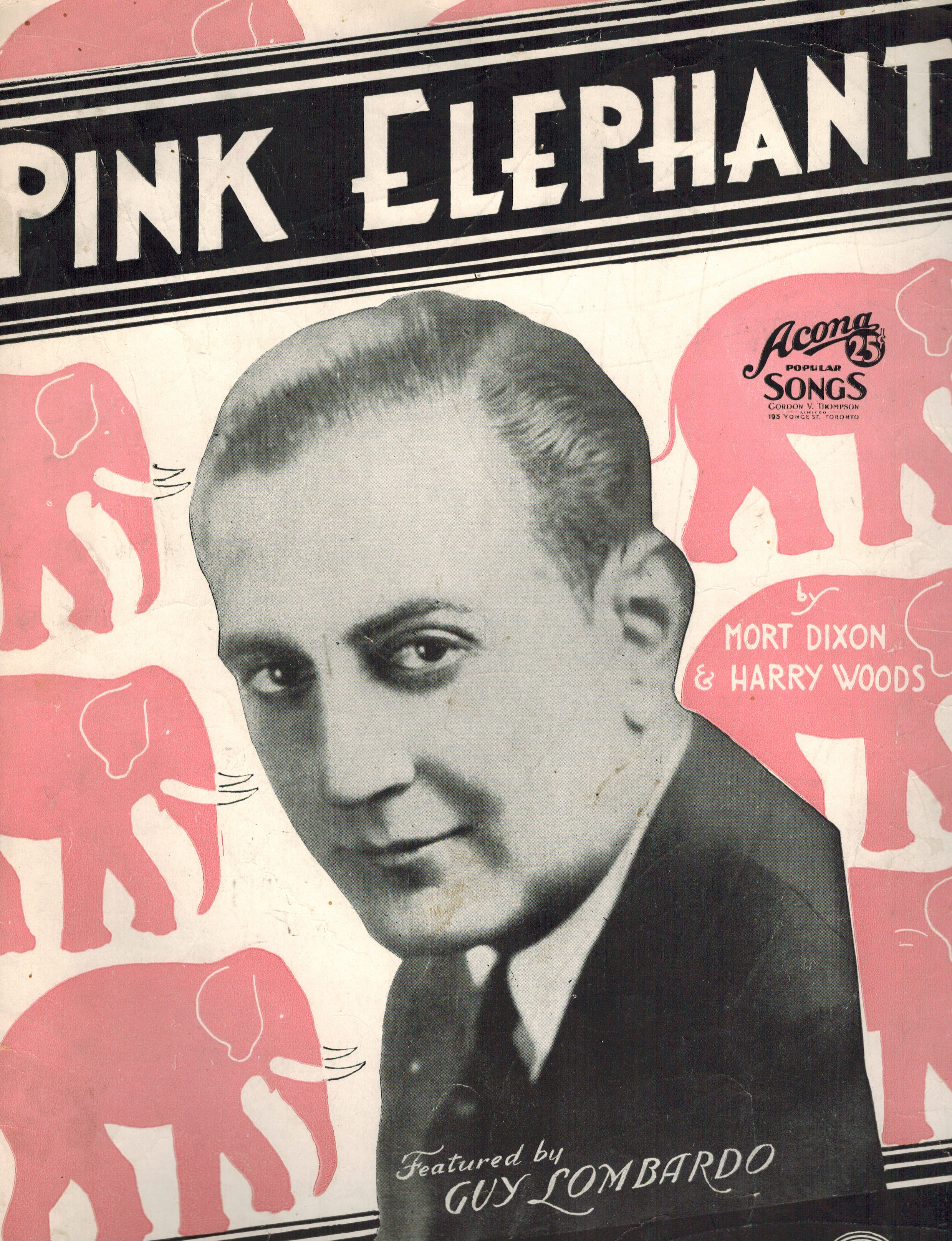 Pink Elephants : Guy Lombardo Cover - Vintage Sheet Music