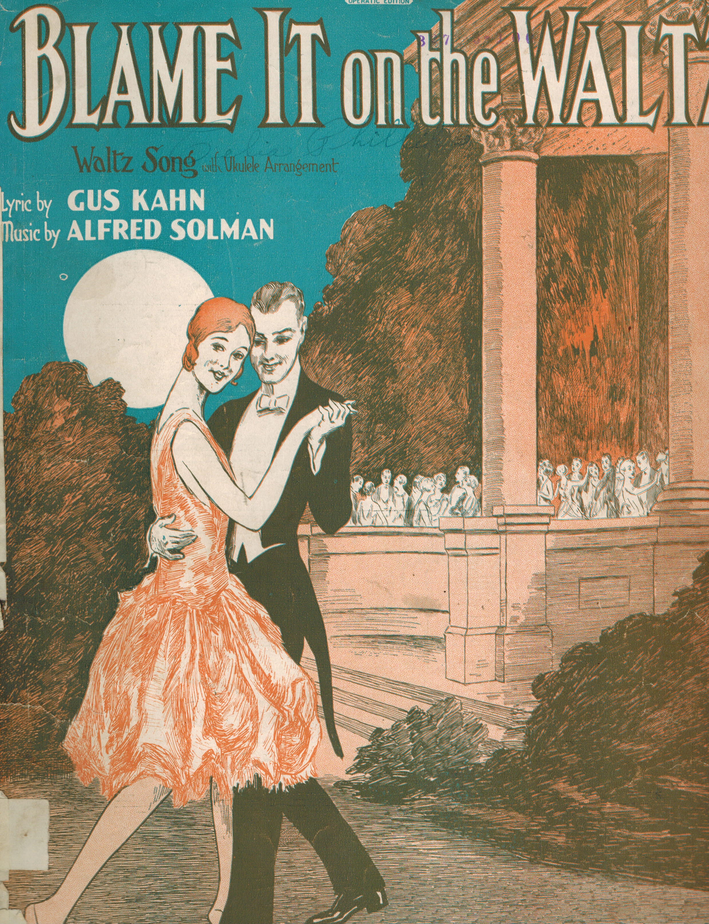 Blame It On the Waltz - Vintage Sheet Music
