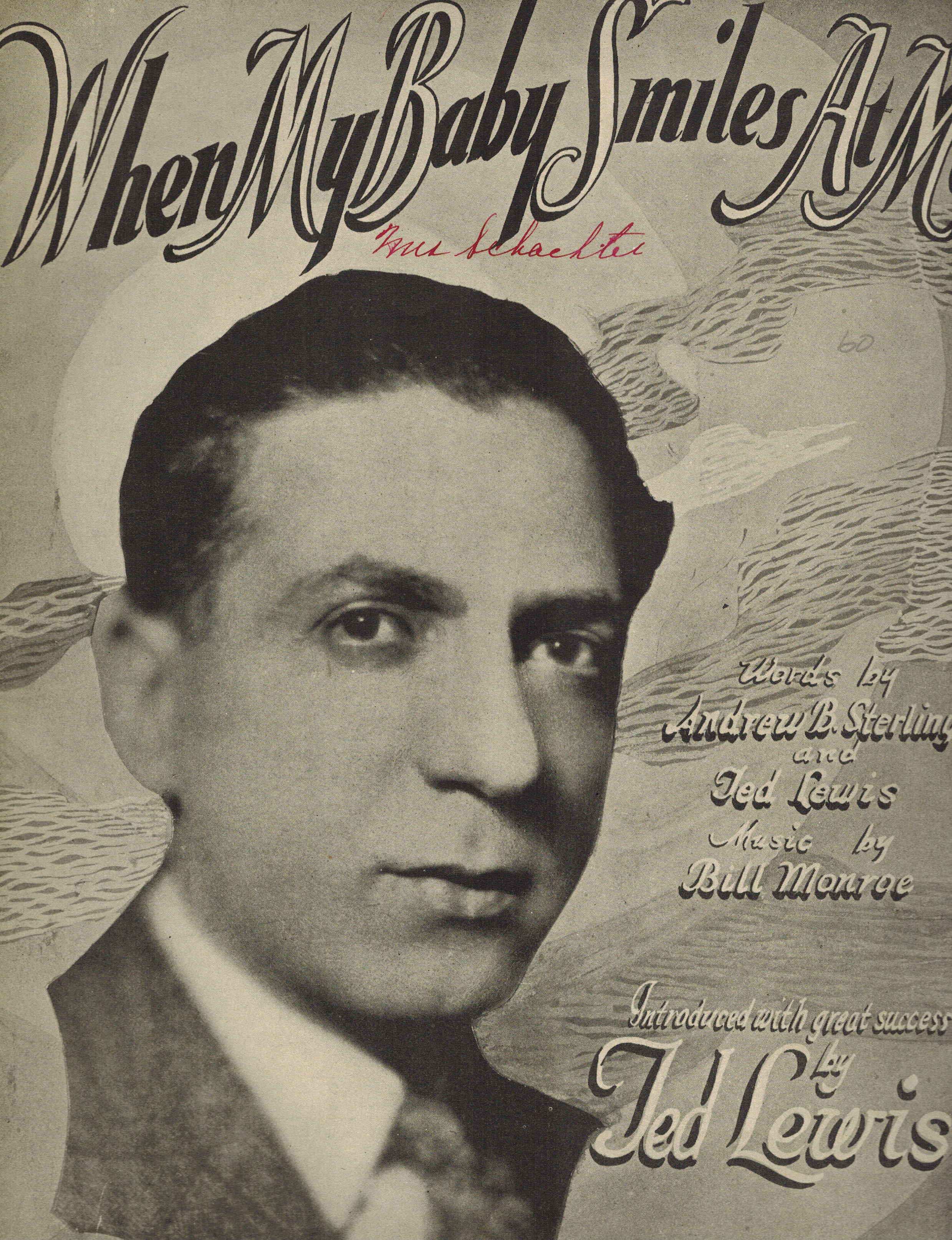 When My Baby Smiles At Me - Ted Lewis Cover - Vintage Sheet Music