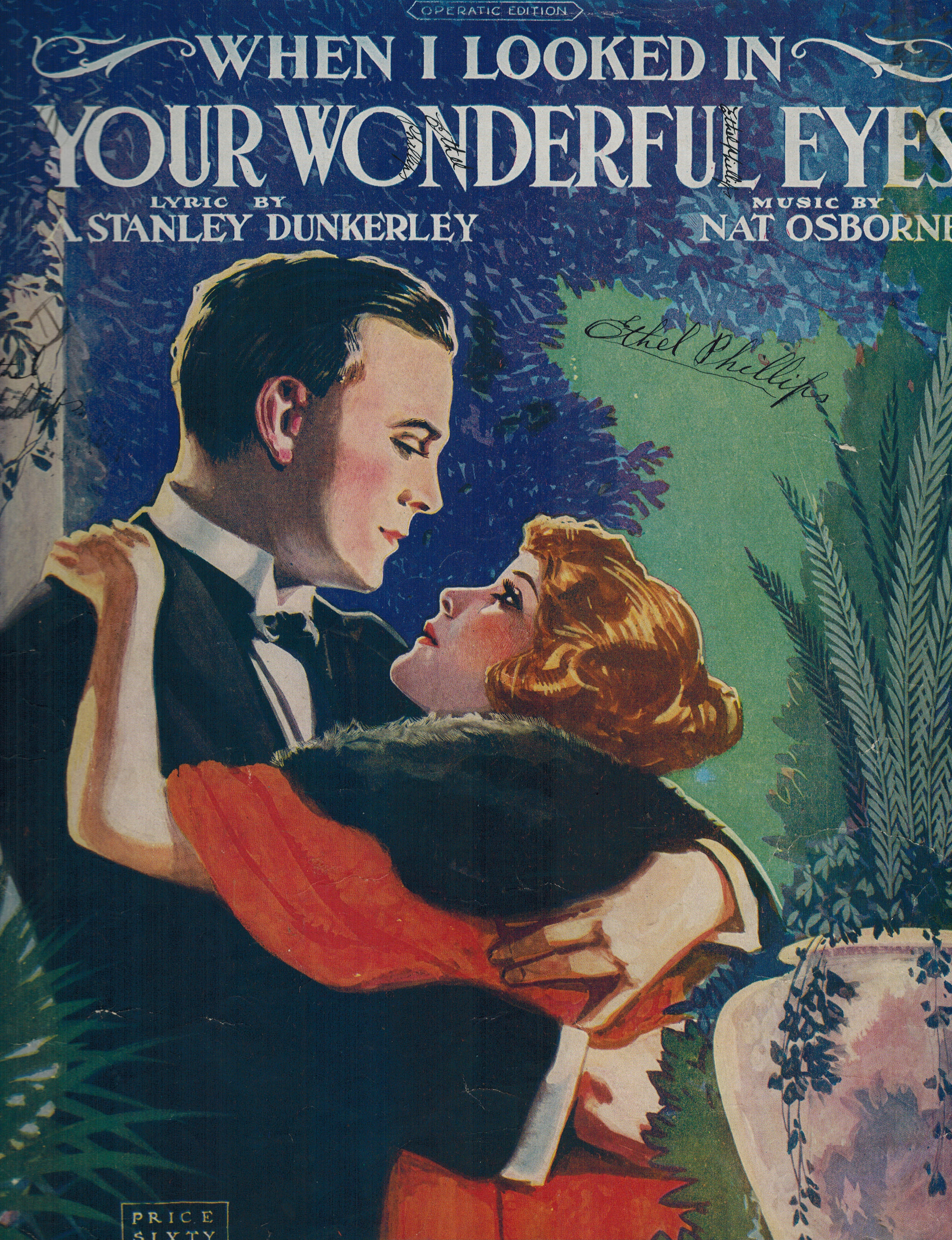 When I Looked In Your Wonderful Eyes - Vintage Sheet Music