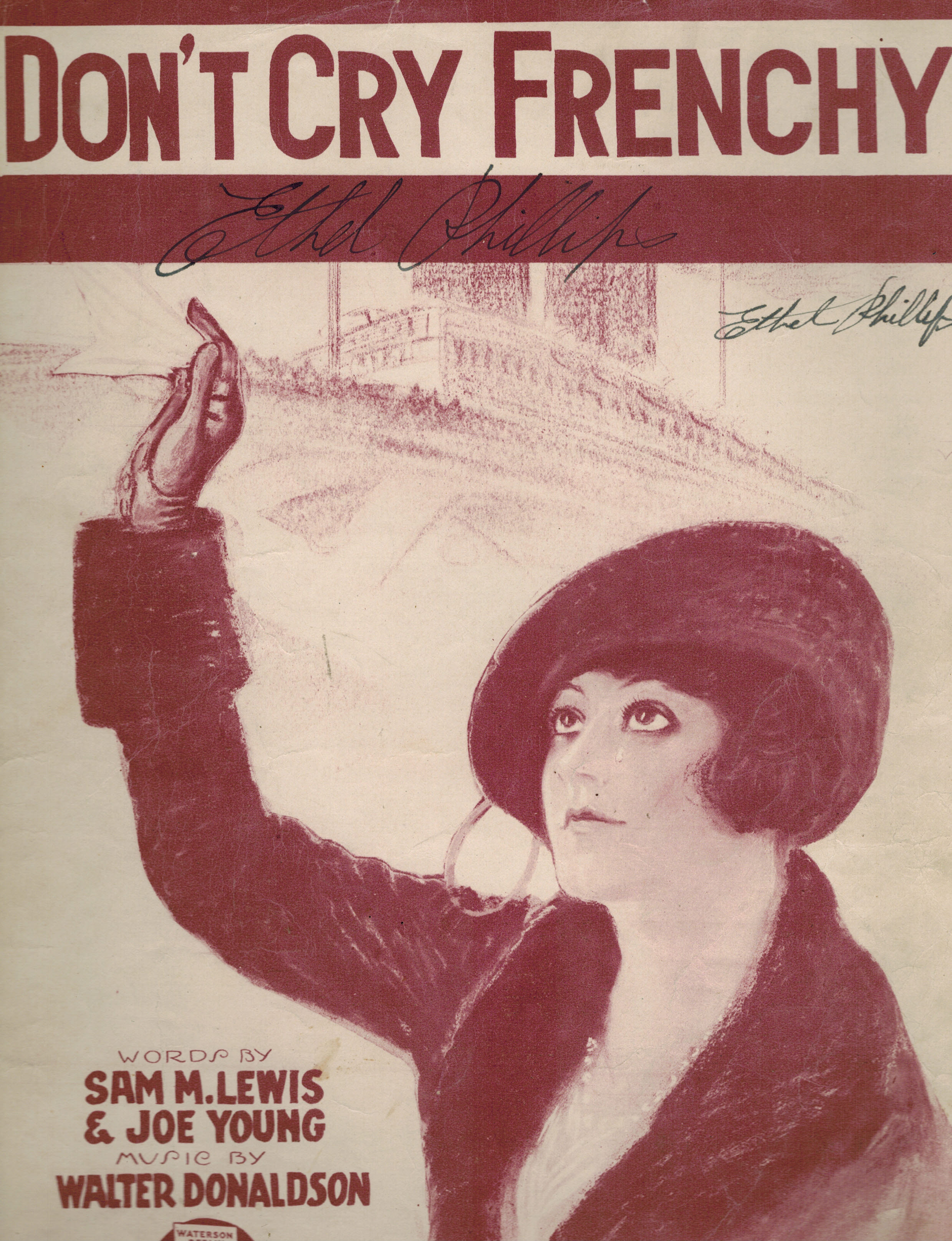 Image for Don't Cry Frenchy Don't Cry - Vintage Sheet Music Don't Cry Frenchy Don't Cry - Vintage Sheet Music