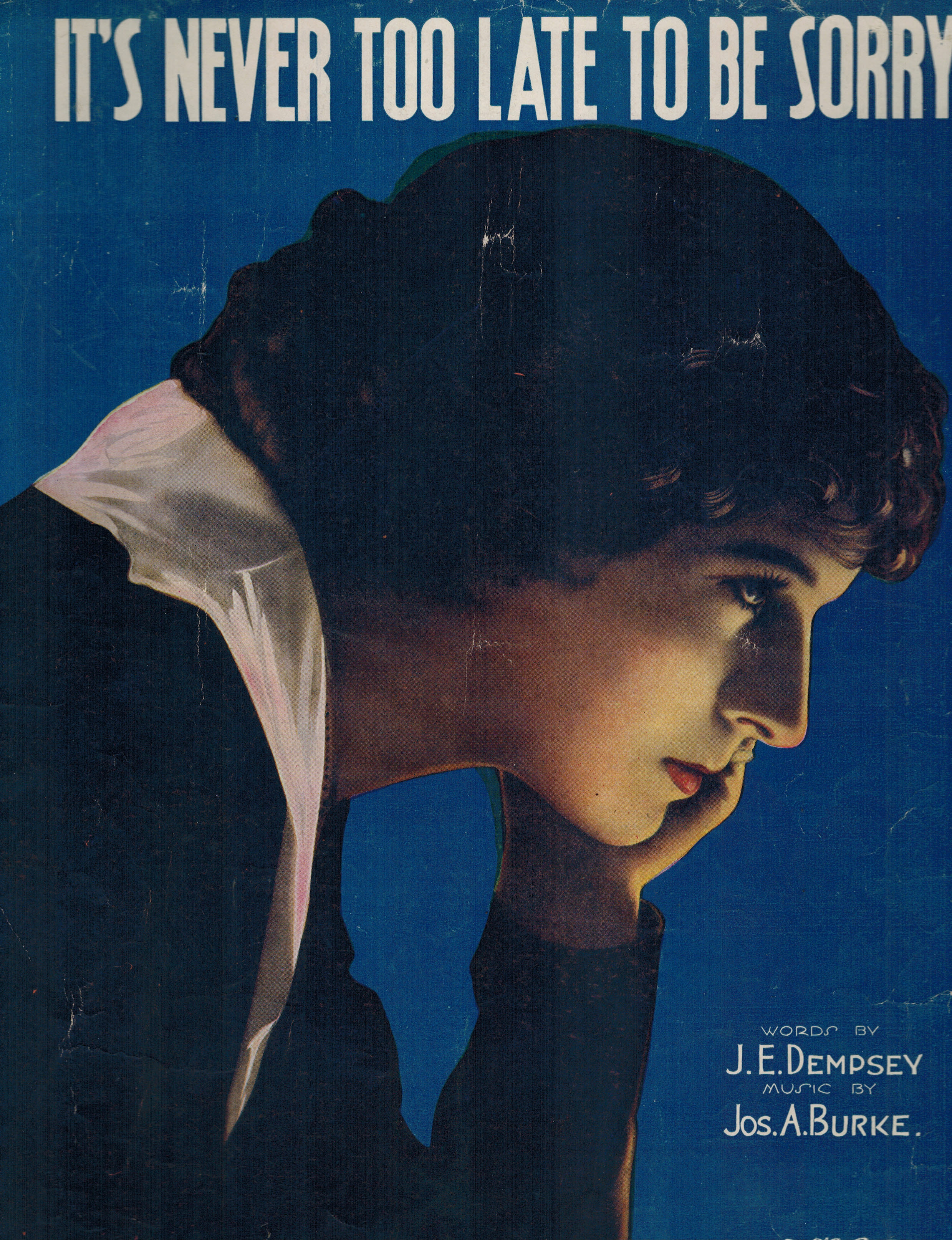 Image for It's Never Too Late to be Sorry - Marguerite Snow Cover - Vintage Sheet Music It's Never Too Late to be Sorry - Marguerite Snow Cover - Vintage Sheet Music