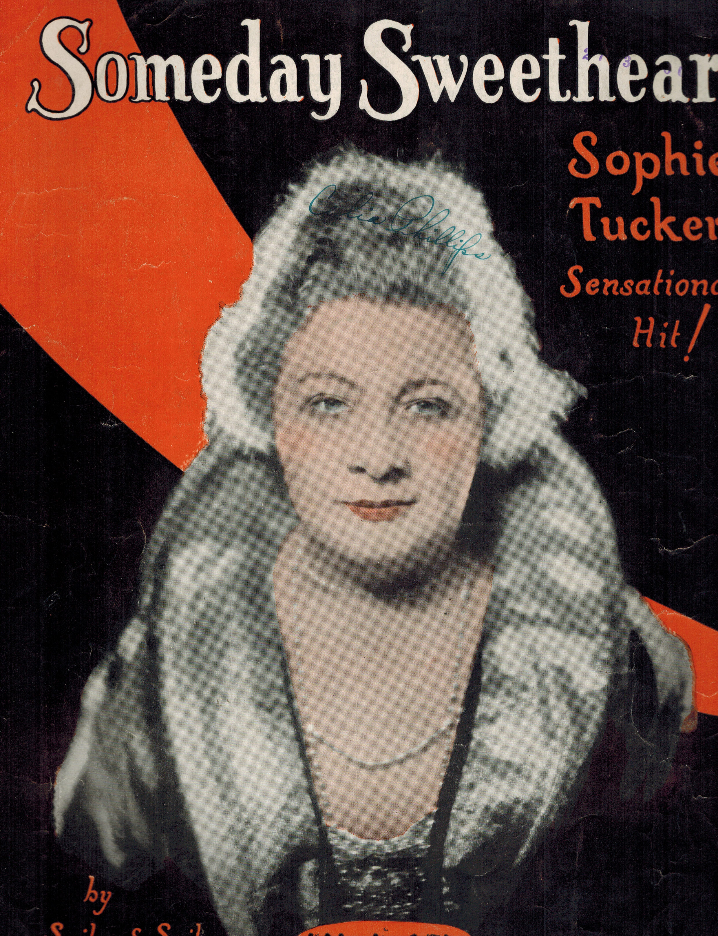 Image for Someday Sweetheart - Sophie Tucker Cover - Vintage Sheet Music Someday Sweetheart - Sophie Tucker Cover - Vintage Sheet Music