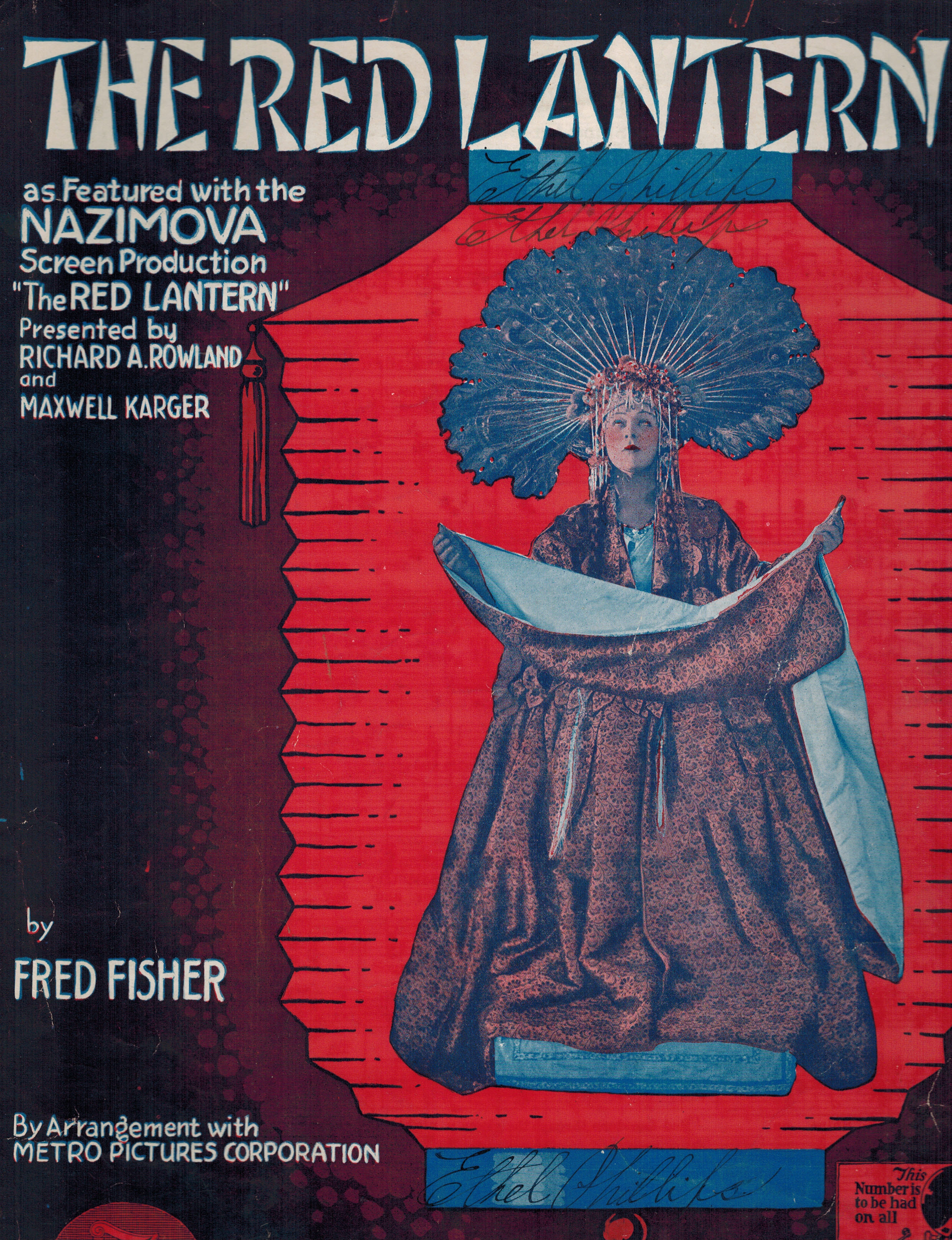 Image for The Red Lantern - Vintage Sheet Music The Red Lantern - Vintage Sheet Music