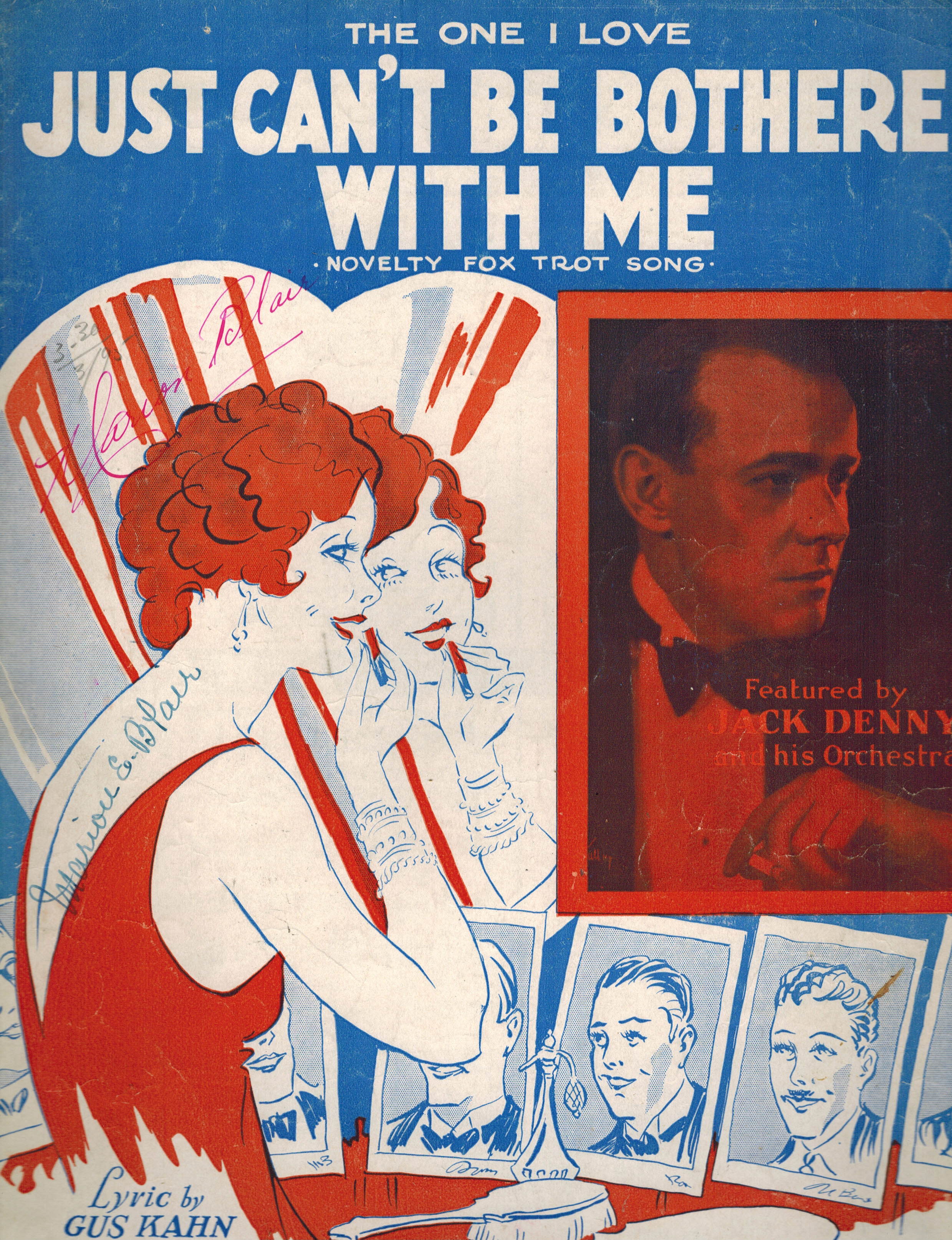 Image for The One I Love Just Can't Be Bothered with Me - Jack Denny Cover - Novelty Fox Trot Song - Vintage Sheet Music The One I Love Just Can't Be Bothered with Me - Jack Denny Cover - Novelty Fox Trot Song - Vintage Sheet Music
