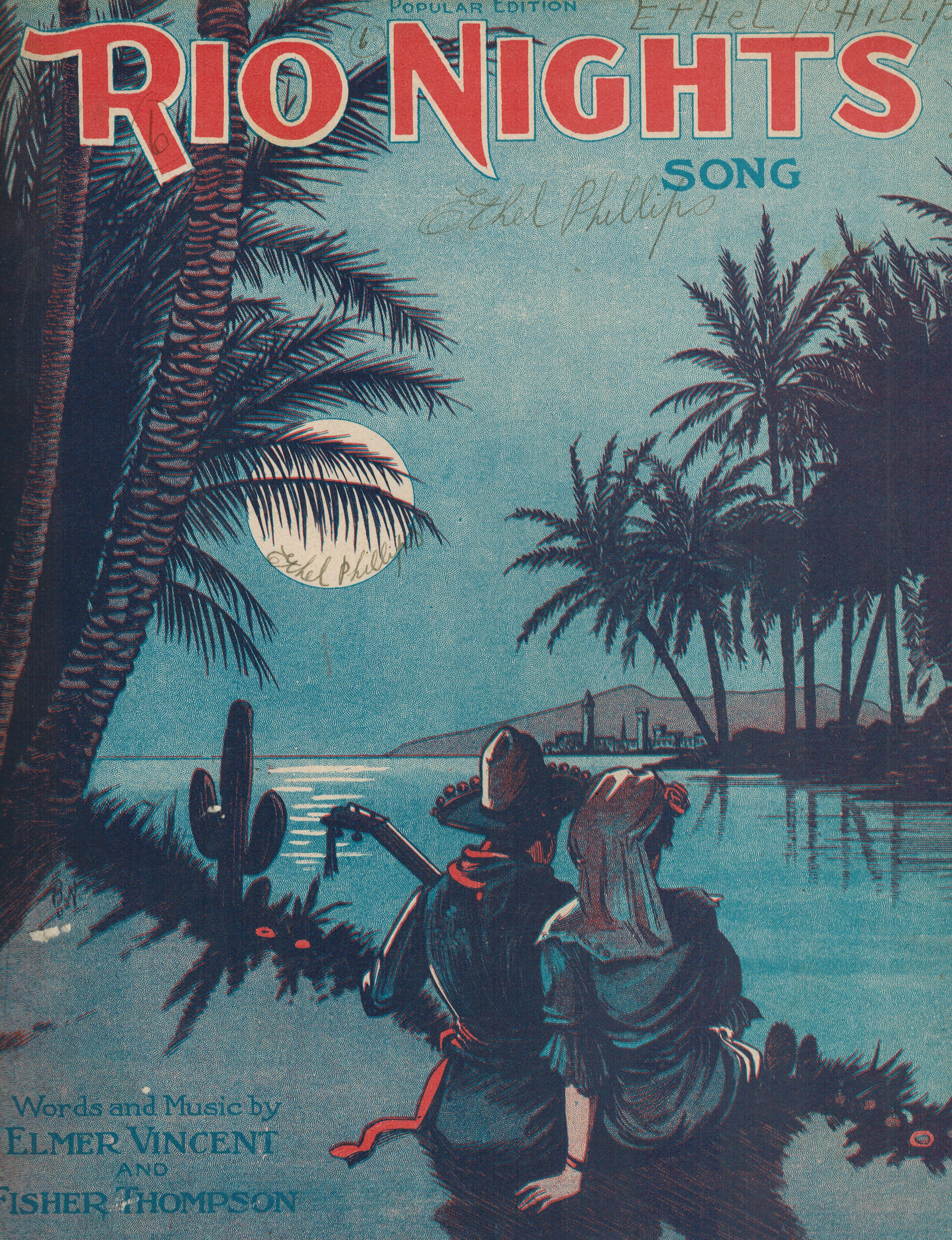 Image for Rio Nights Song - Vintage Sheet Music Rio Nights Song - Vintage Sheet Music