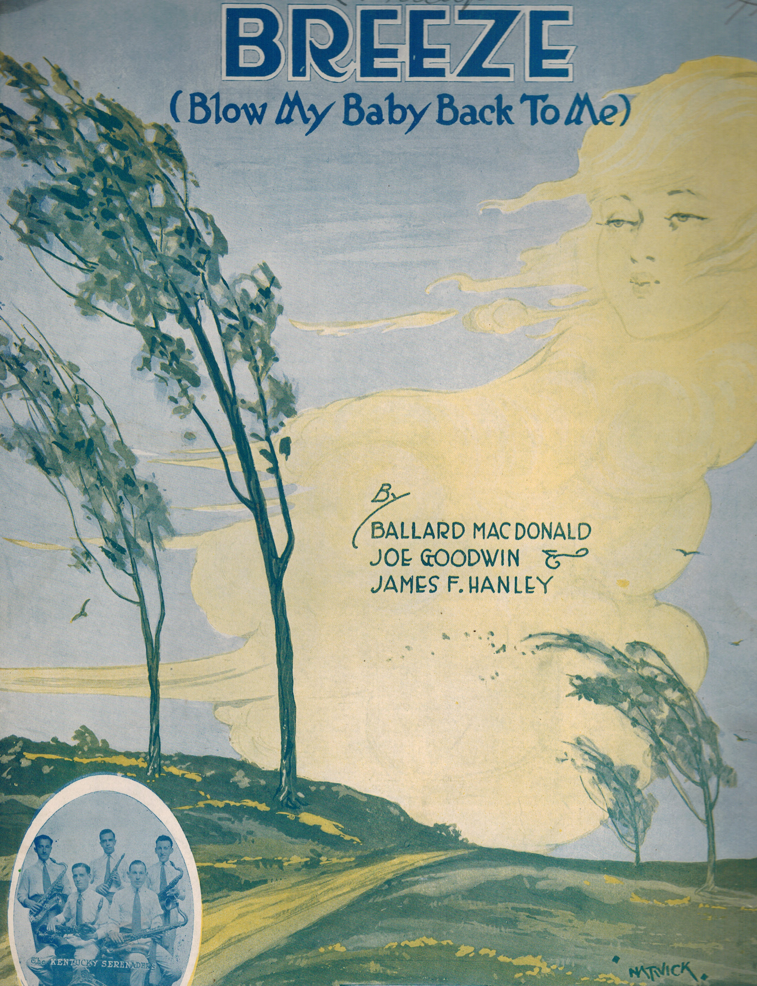 Image for Breeze Blow My Baby Back to Me - Kentucky Serenaders - Vintage Sheet Music Breeze Blow My Baby Back to Me - Kentucky Serenaders - Vintage Sheet Music
