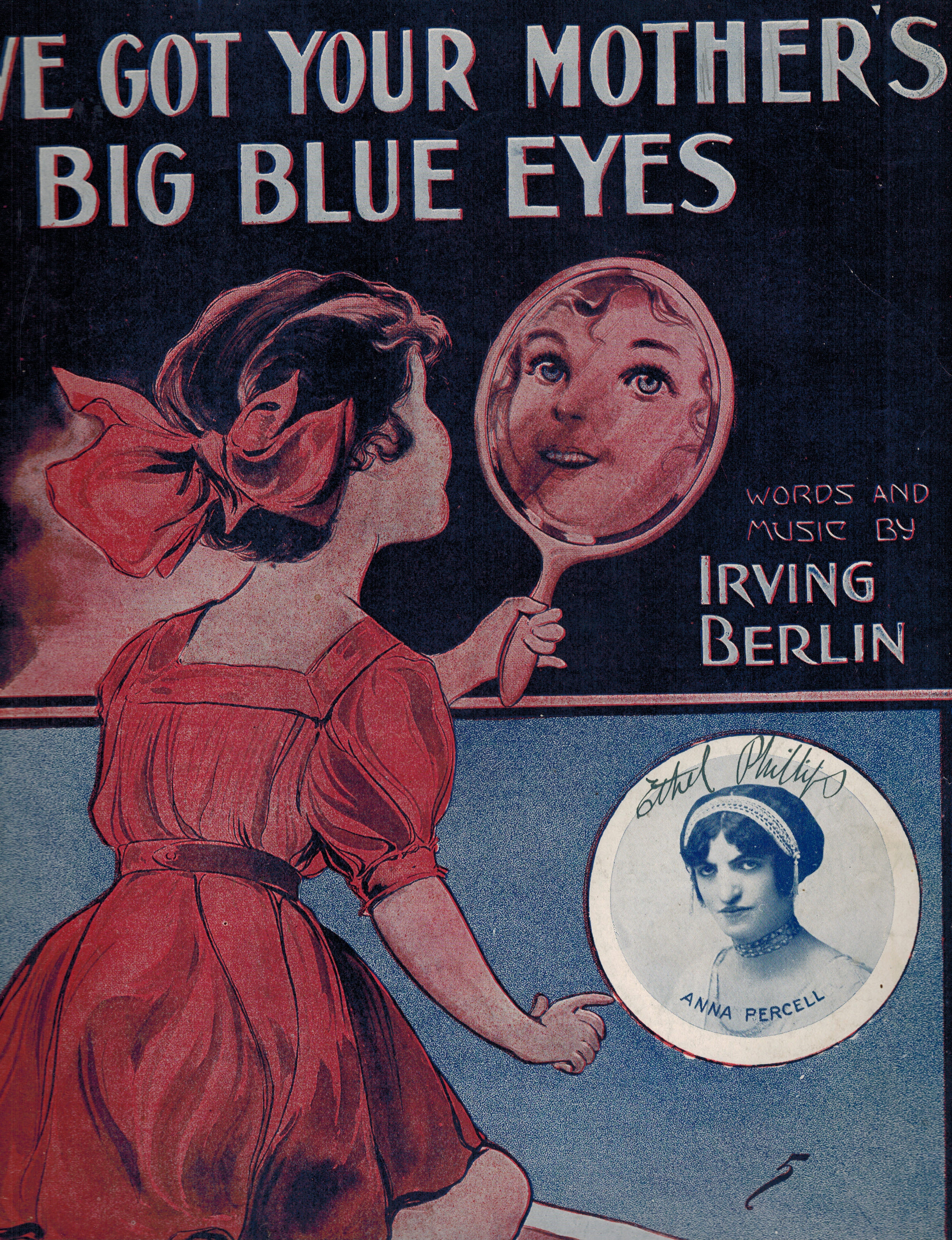 Image for You've Got Your Mother's Big Blue Eyes - Anna Percell Cover - Vintage sheet Music You've Got Your Mother's Big Blue Eyes - Anna Percell Cover - Vintage sheet Music