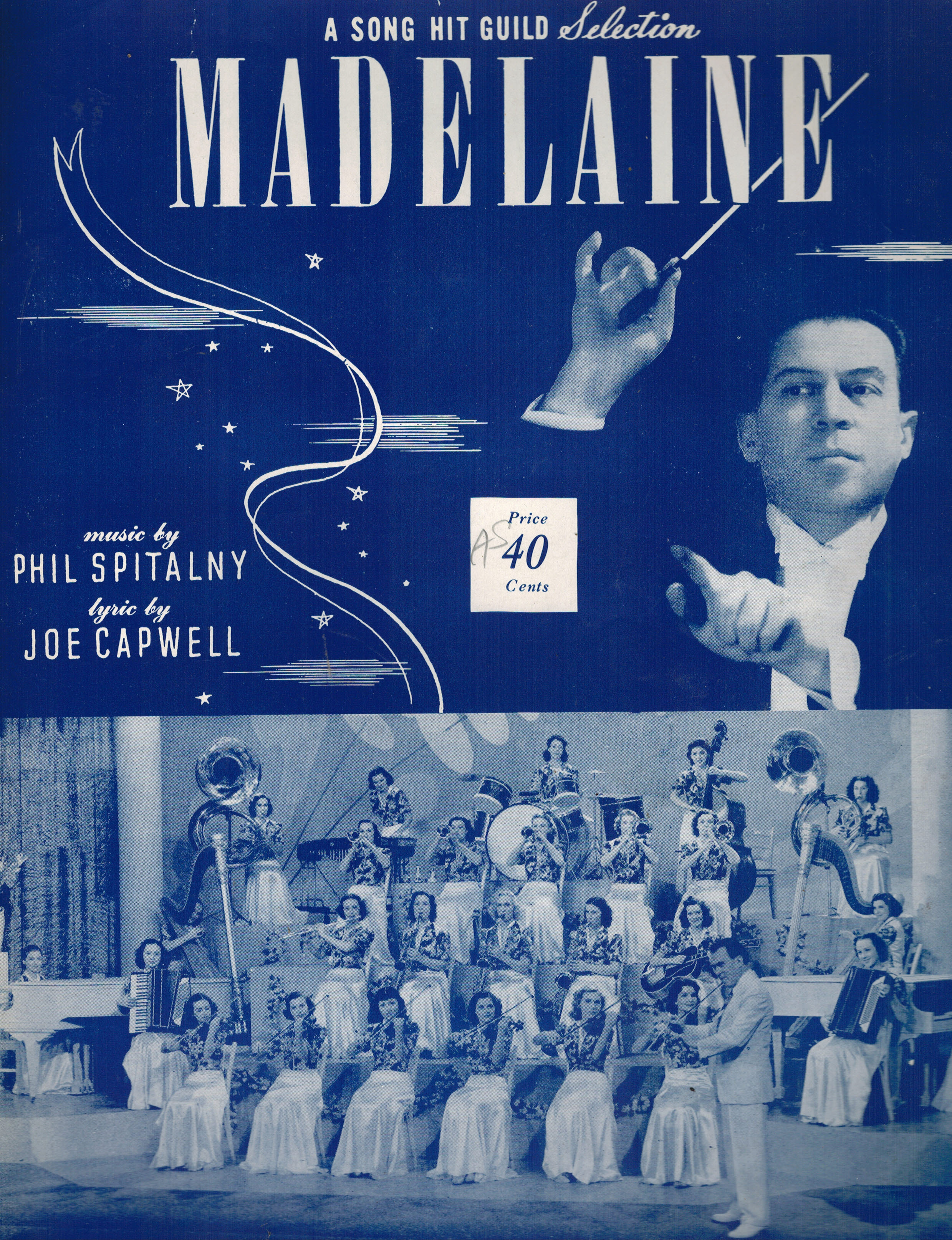Madelaine - Vintage Sheet Music - Phil Spitalny and his Hour of Charm Orchestra Cover - Vintage Sheet Music