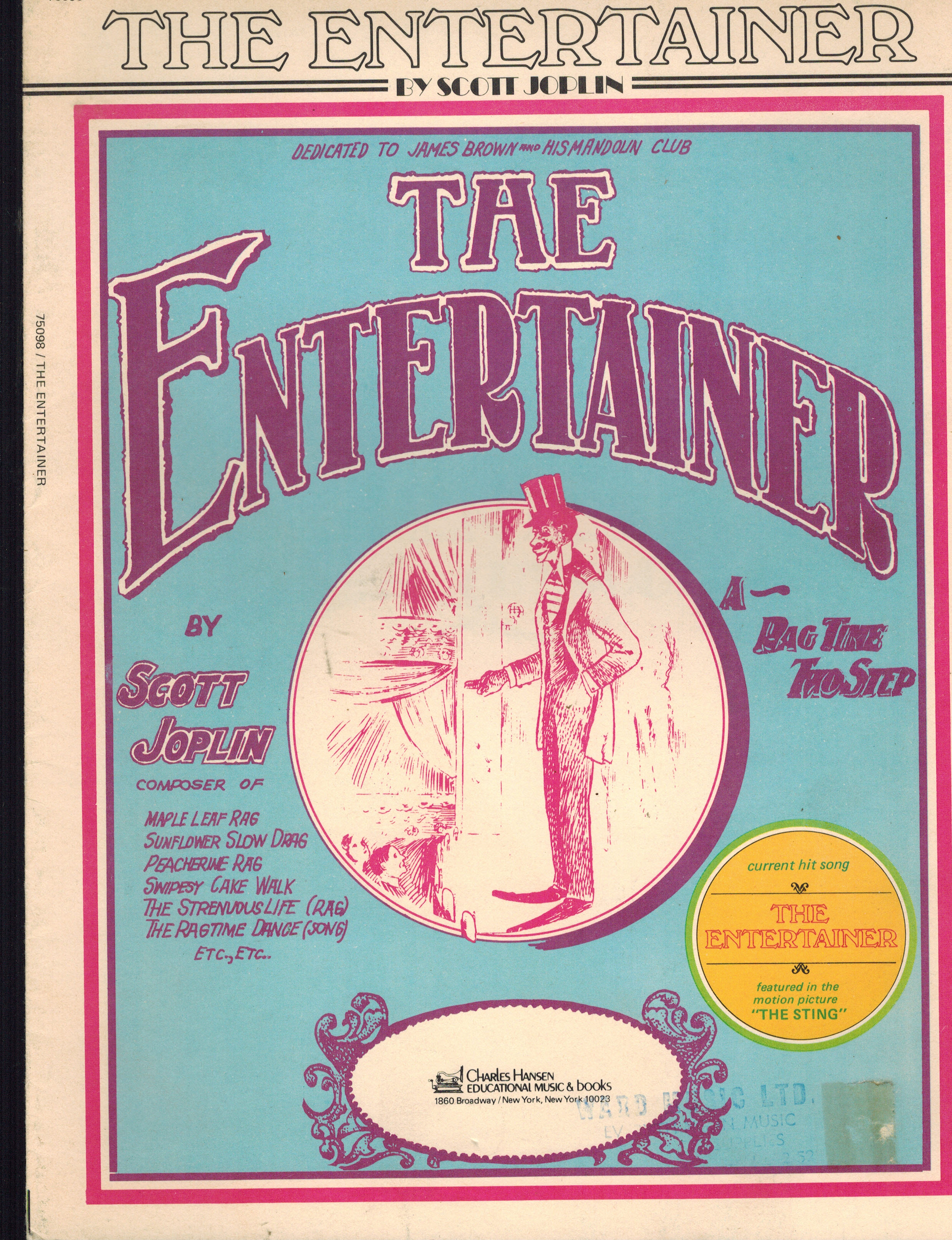 The Entertainer (Featured in The Sting ) - Sheet Music