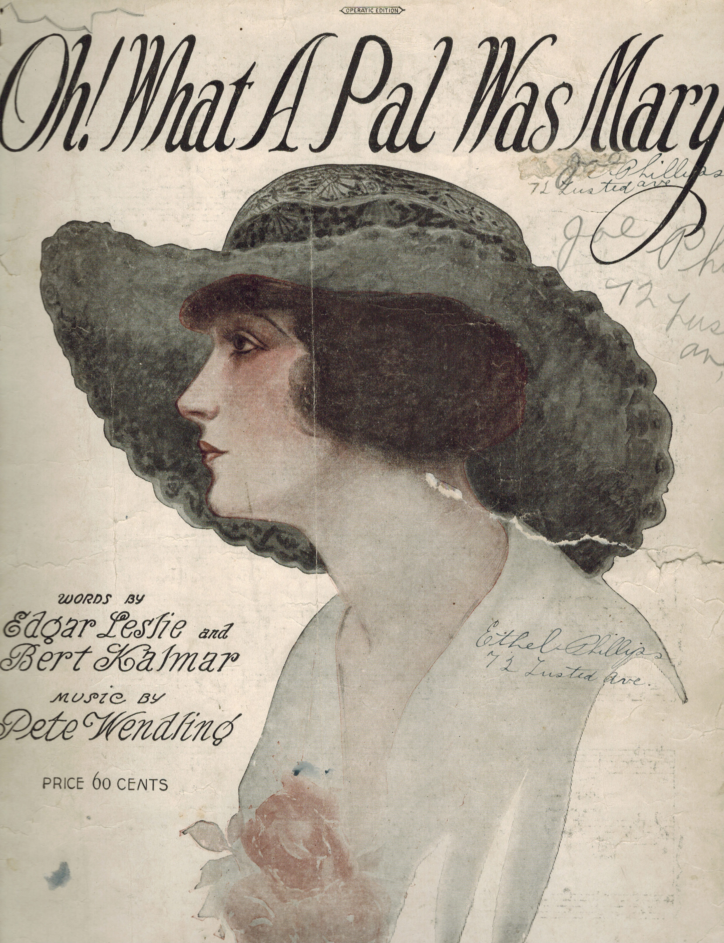 Oh What A Pal Was Mary - Vintage Sheet Music