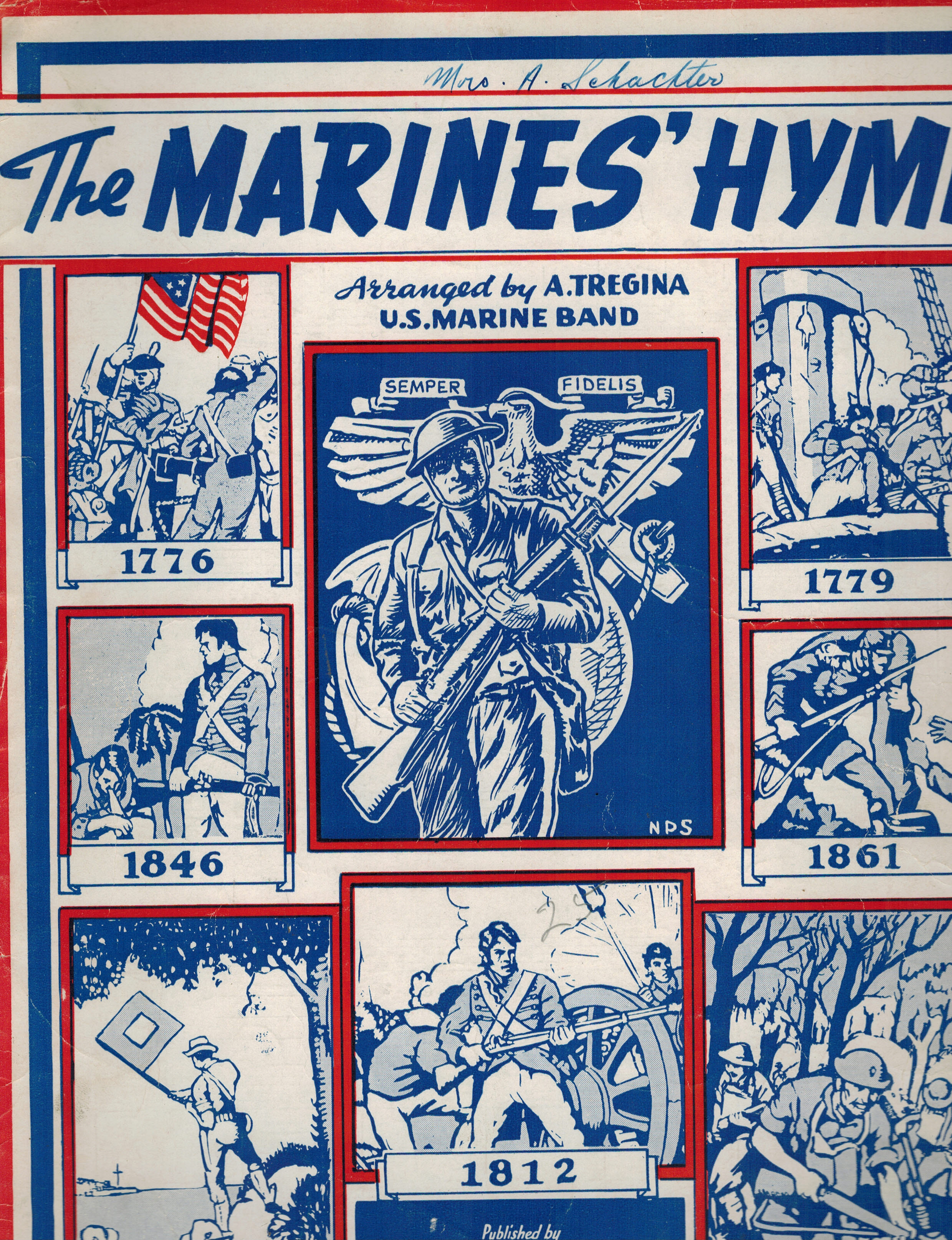 the Marines Hymn - Vintage Sheet Music