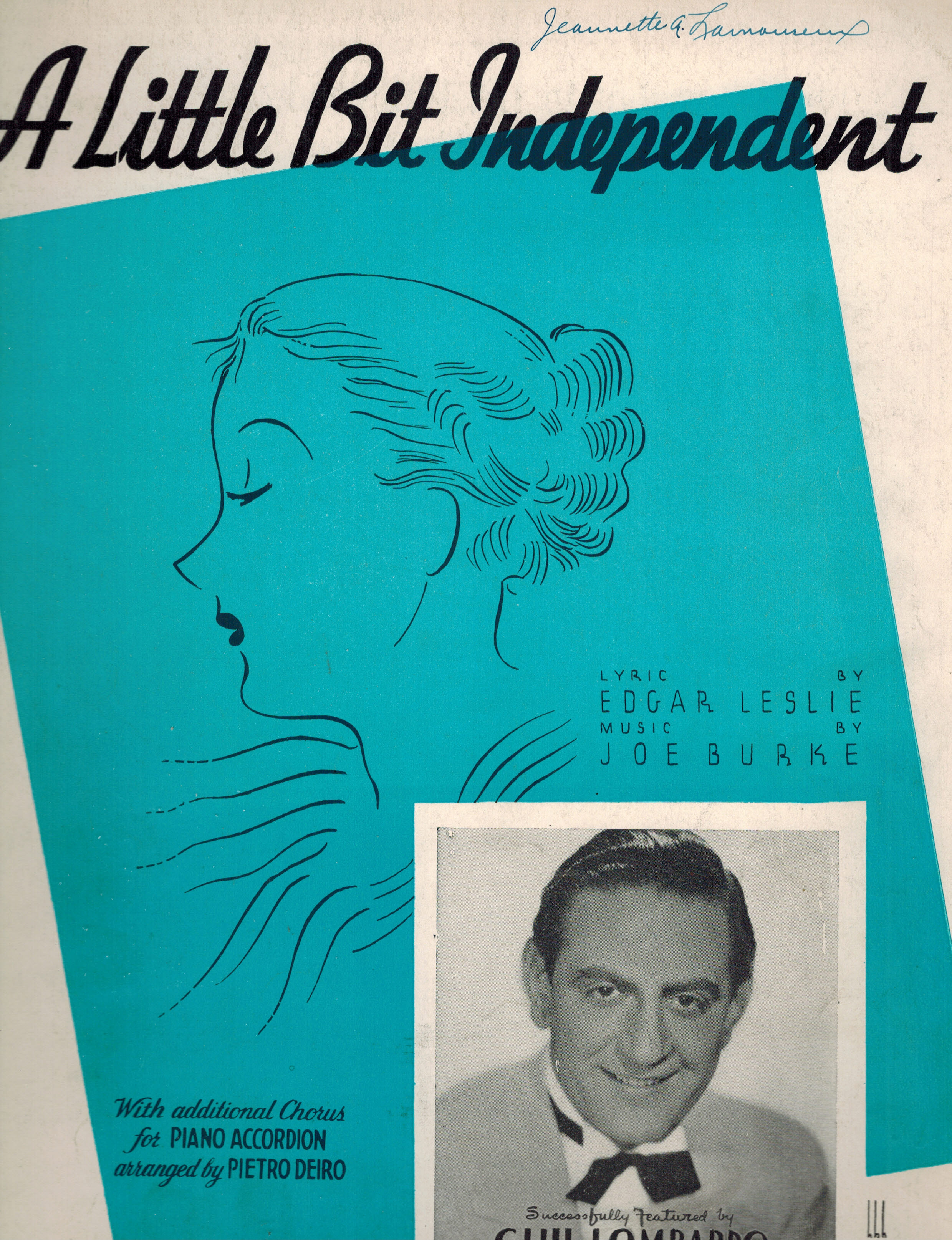 A Little Bit Independent - Guy Lombardo Cover - Vintage Sheet Music
