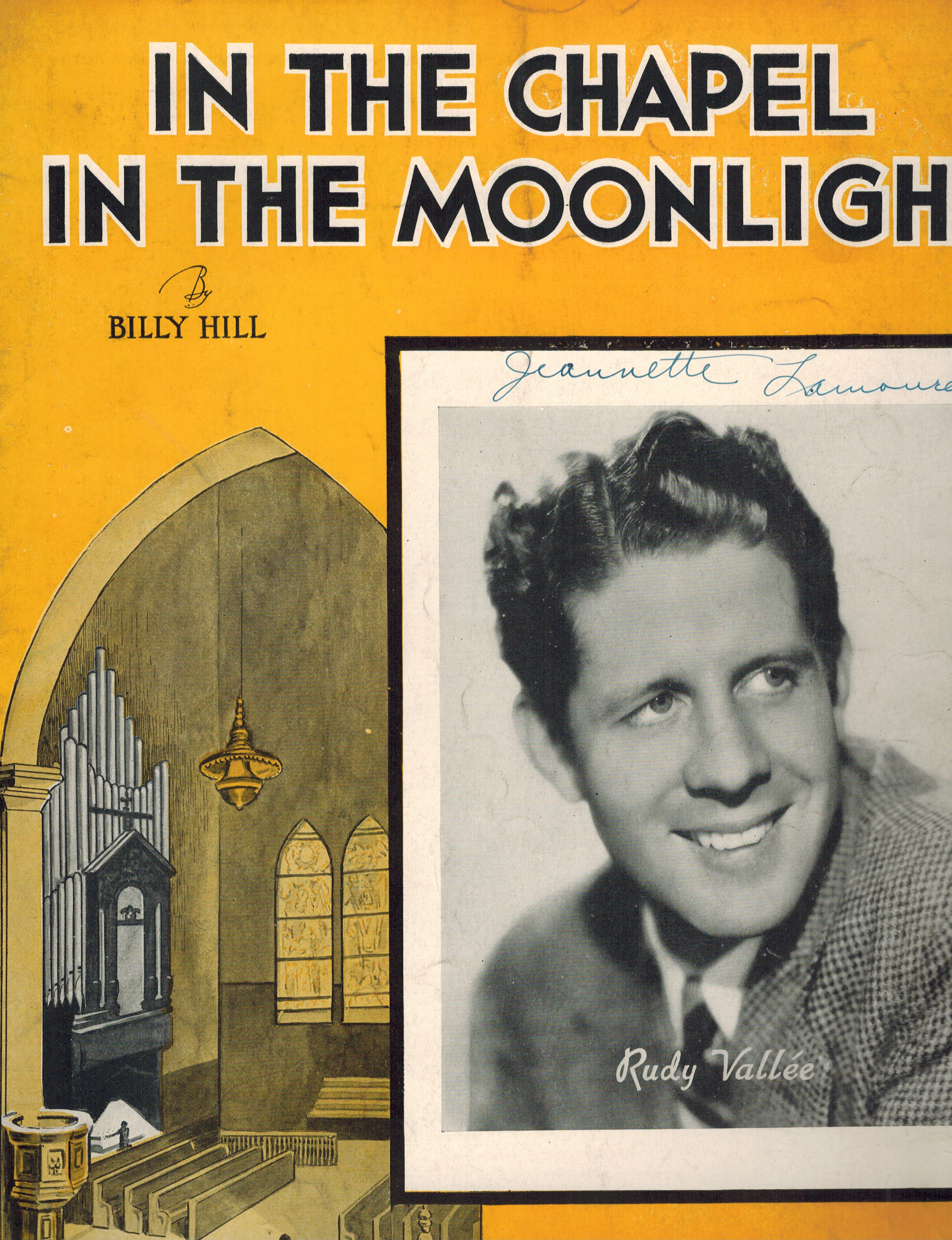 In The Chapel in the Moonlight - Rudy Vallee Cover - Vintage Sheet Music