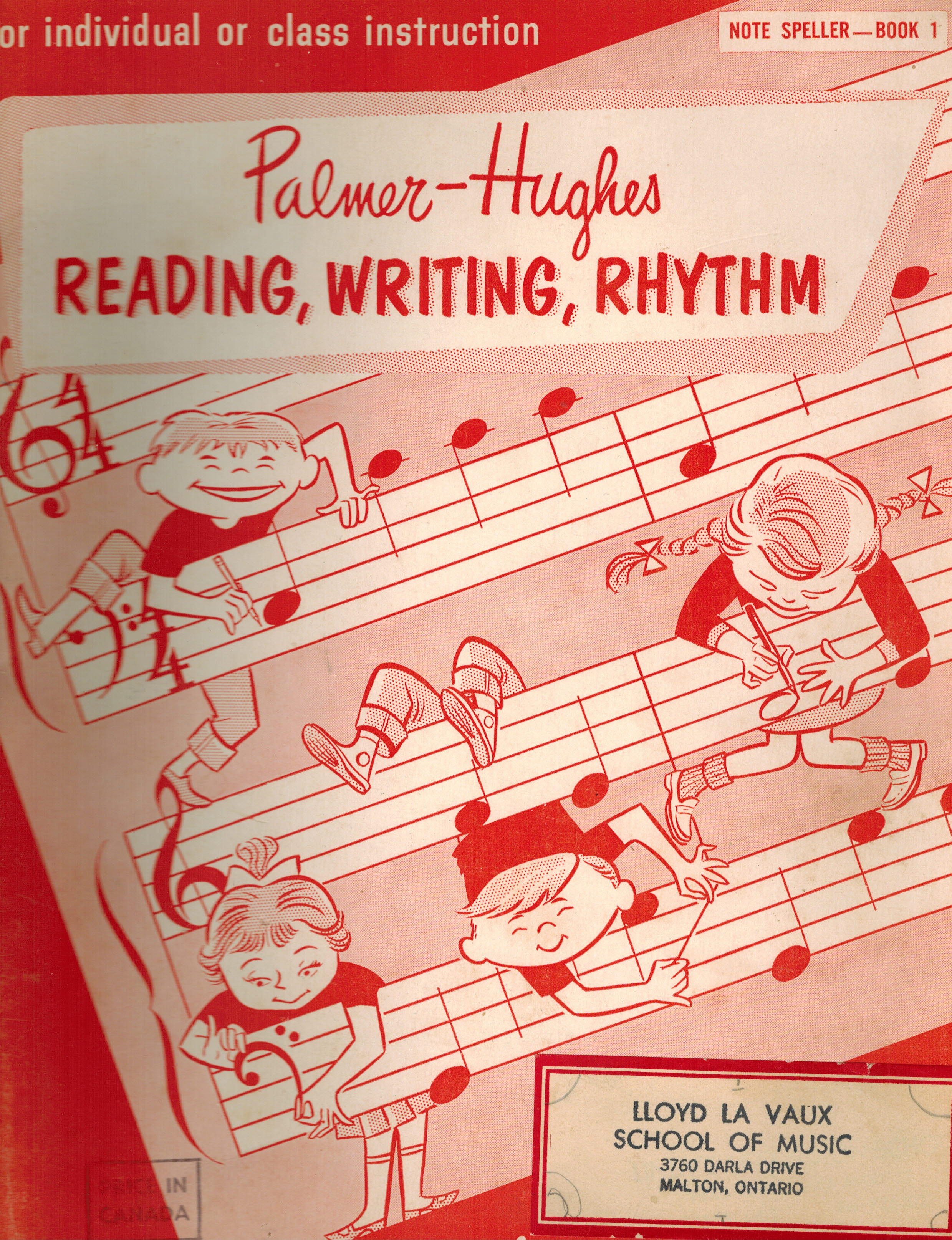 Palmer Hughes Reading, Writing, Rhythm Note Speller Book 1