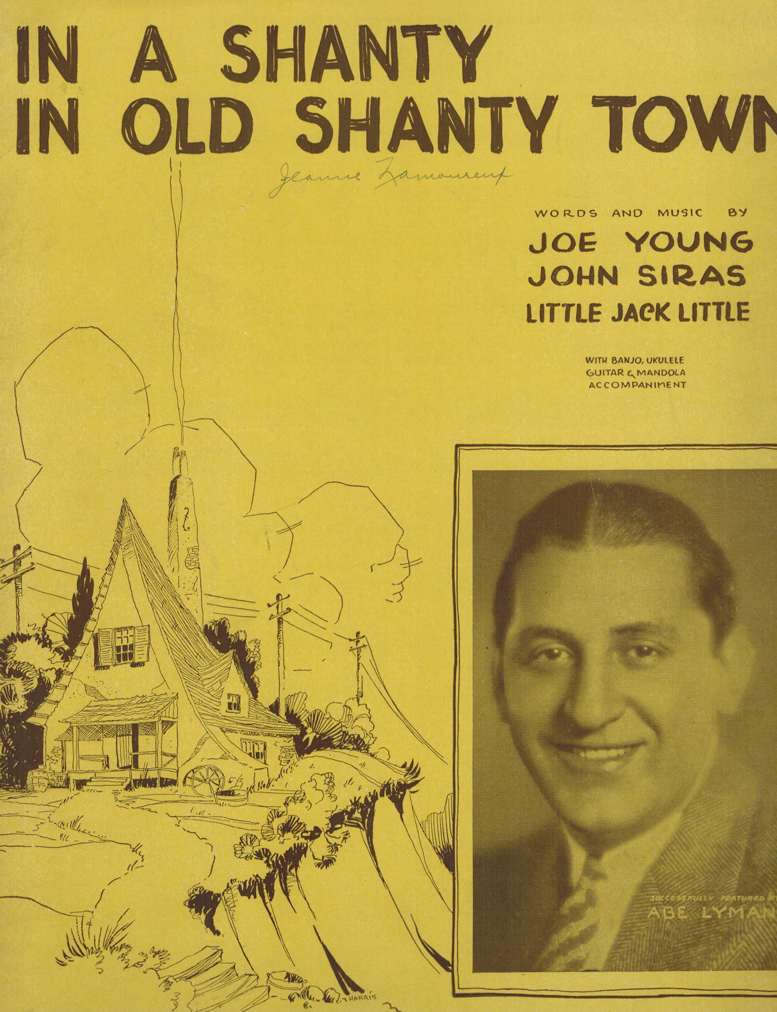 In a Shanty in Old Shanty Town - Abe Lymam Cover - Vintage Sheet Music