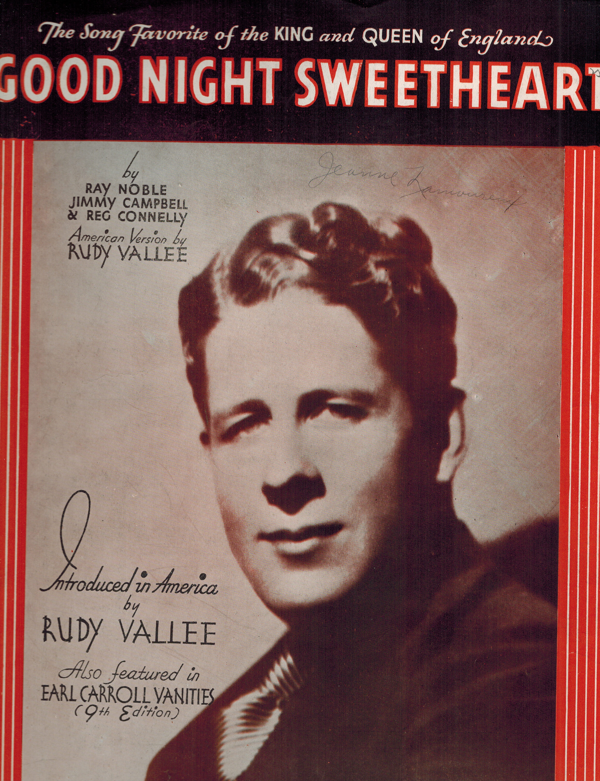 Good Night Sweetheart - Rudy Vallee Cover - Vintage Sheet Music