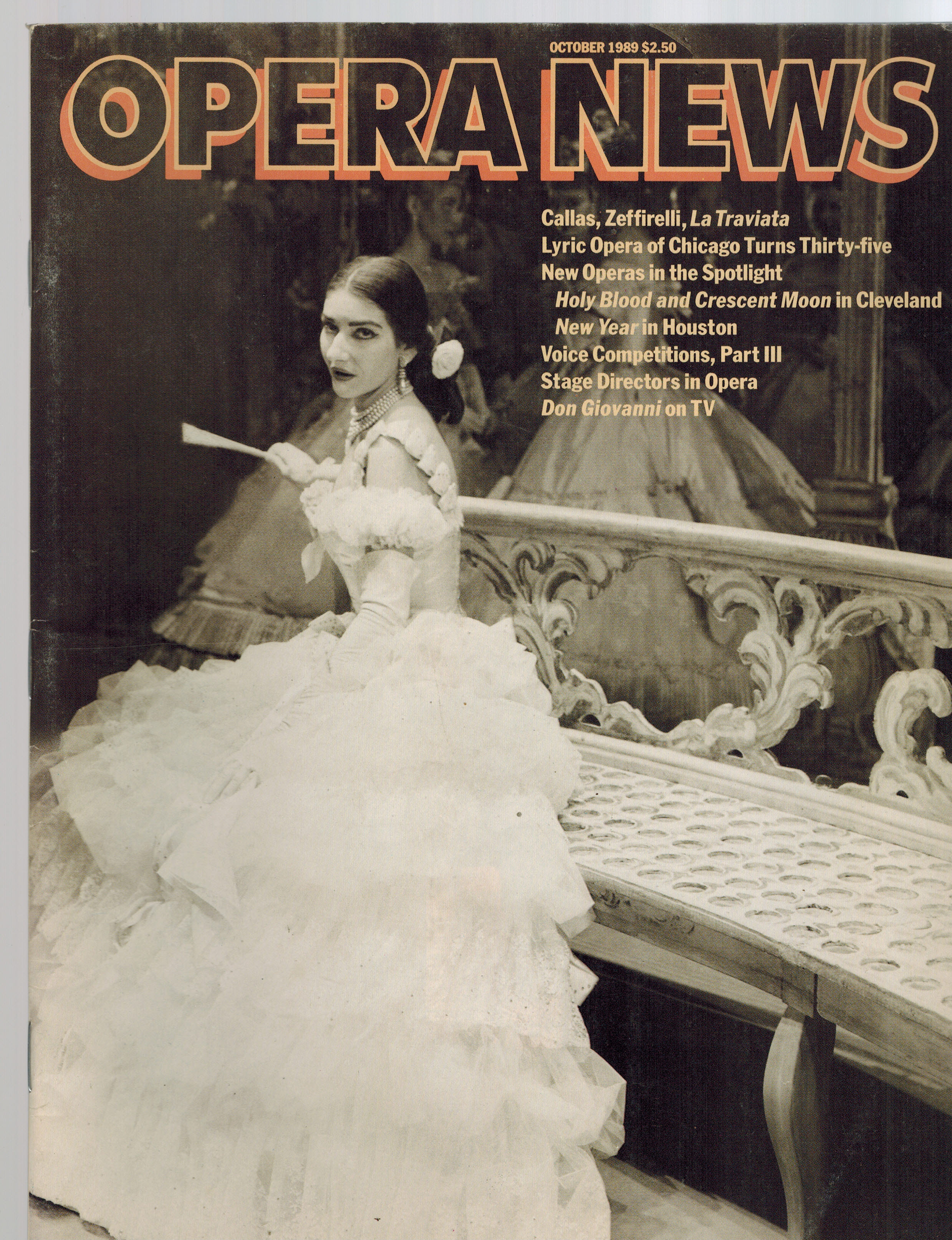 Opera News - October 1989 - Maria Callas Cover