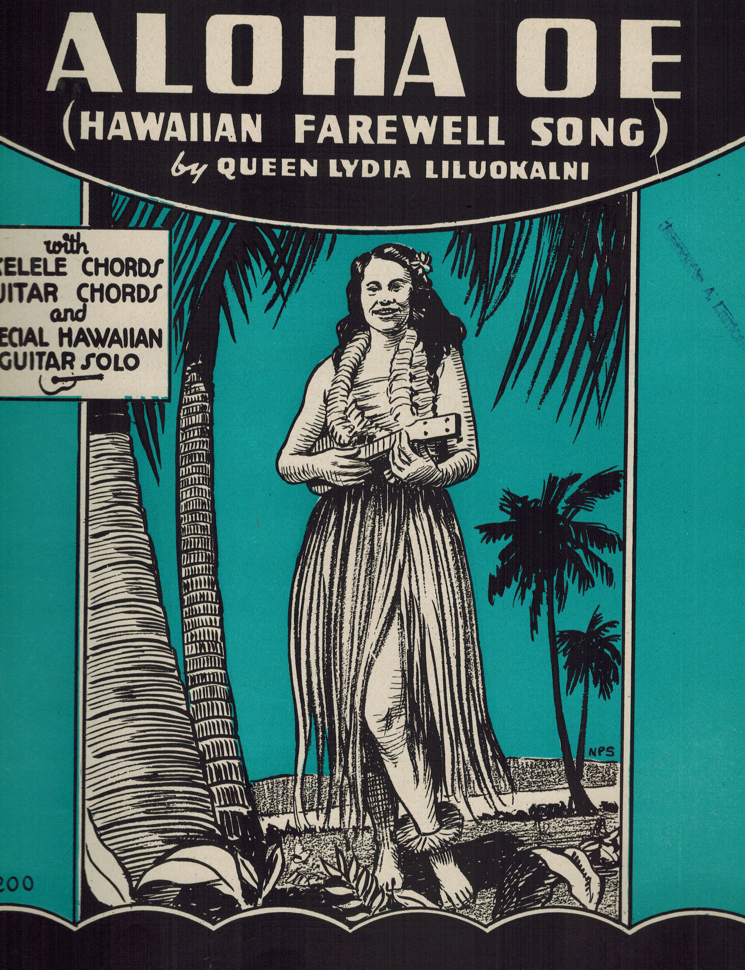 Image for Aloha Oe - Farewell My love - Vintage Sheet Music Aloha Oe - Farewell My love - Vintage Sheet Music