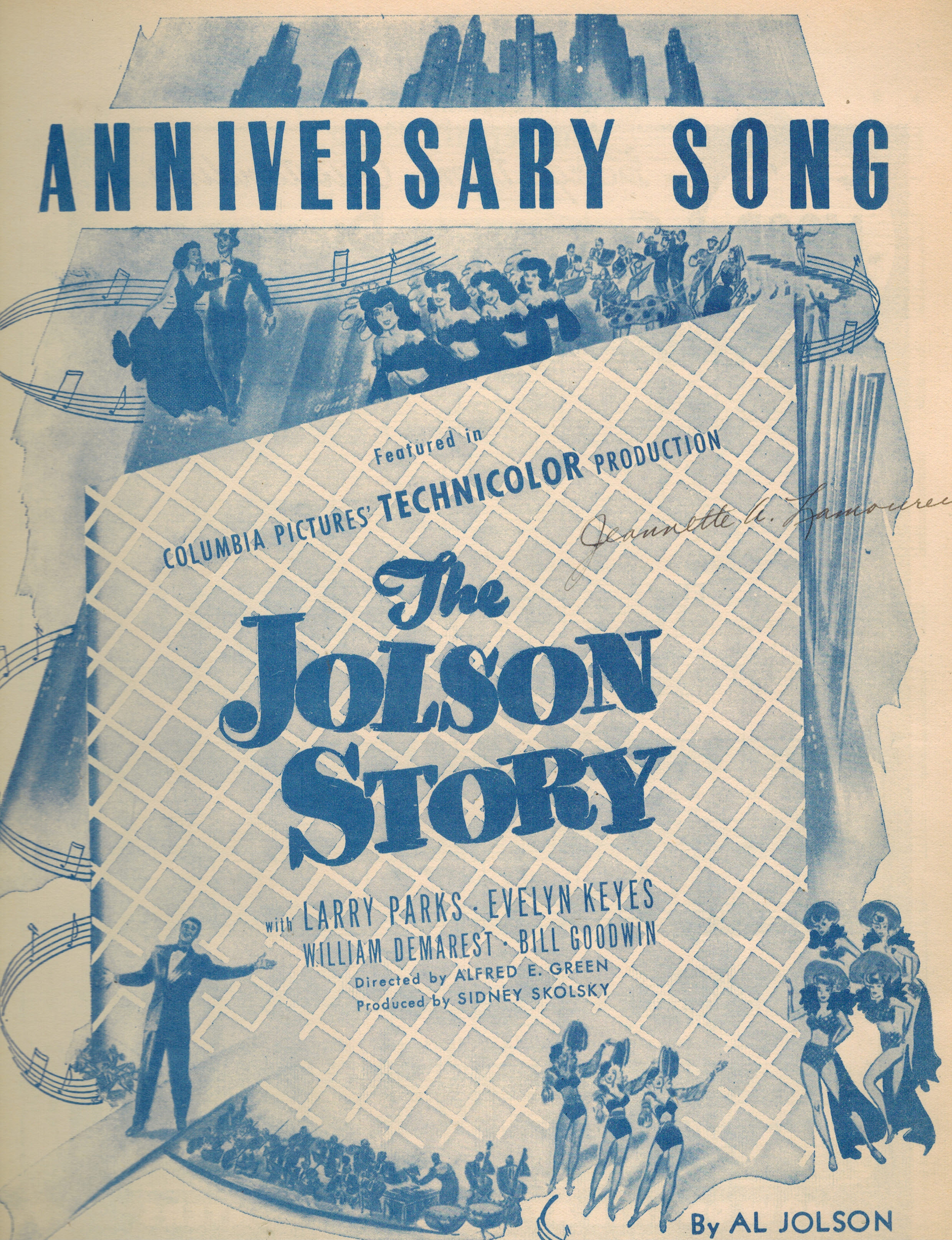 Image for Anniversary Song from The Jolson Story - Vintage Sheet Music Anniversary Song from The Jolson Story - Vintage Sheet Music