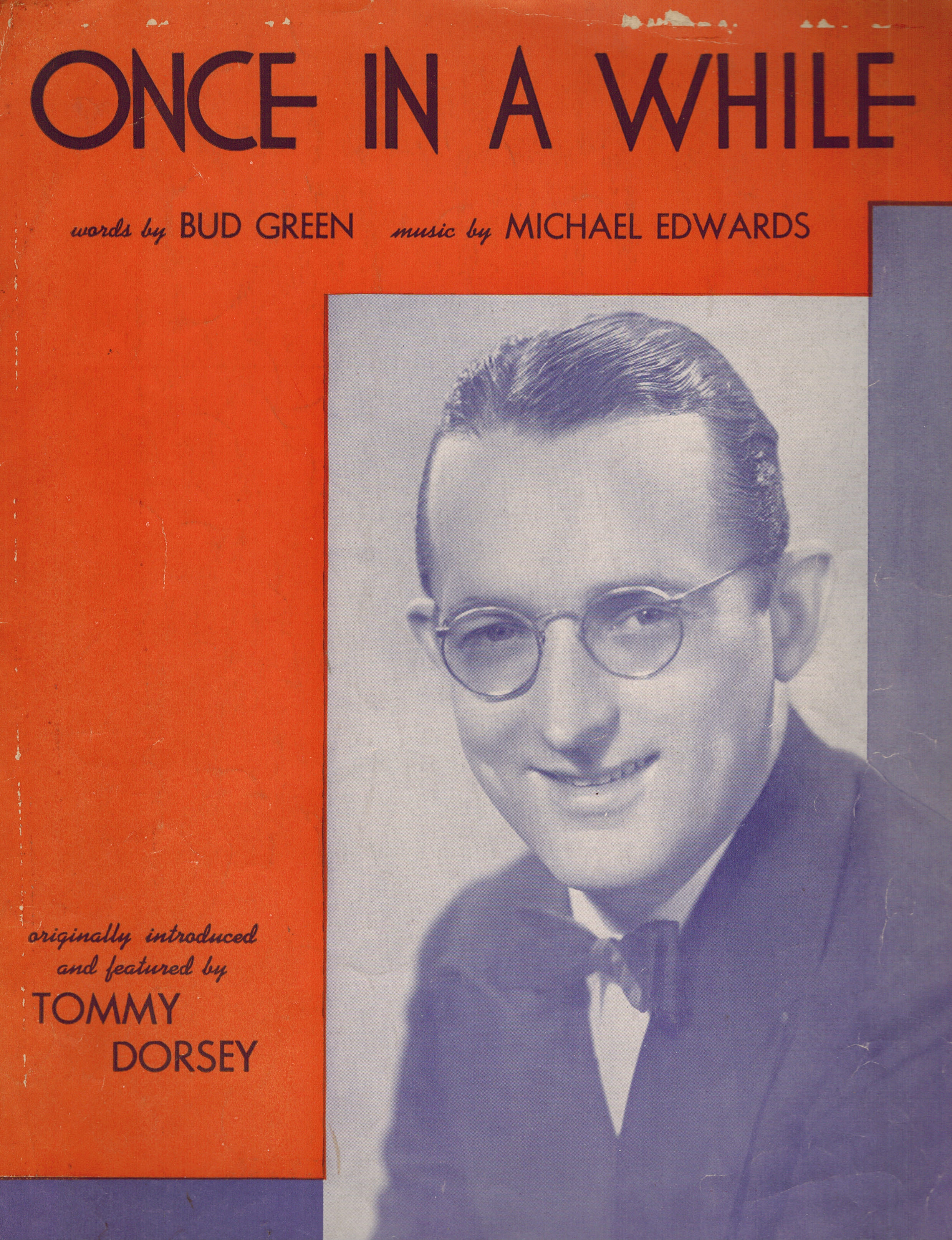 Image for Once in A While - Tommy Dorsey Cover - Vintage Sheet Music Once in A While - Tommy Dorsey Cover - Vintage Sheet Music