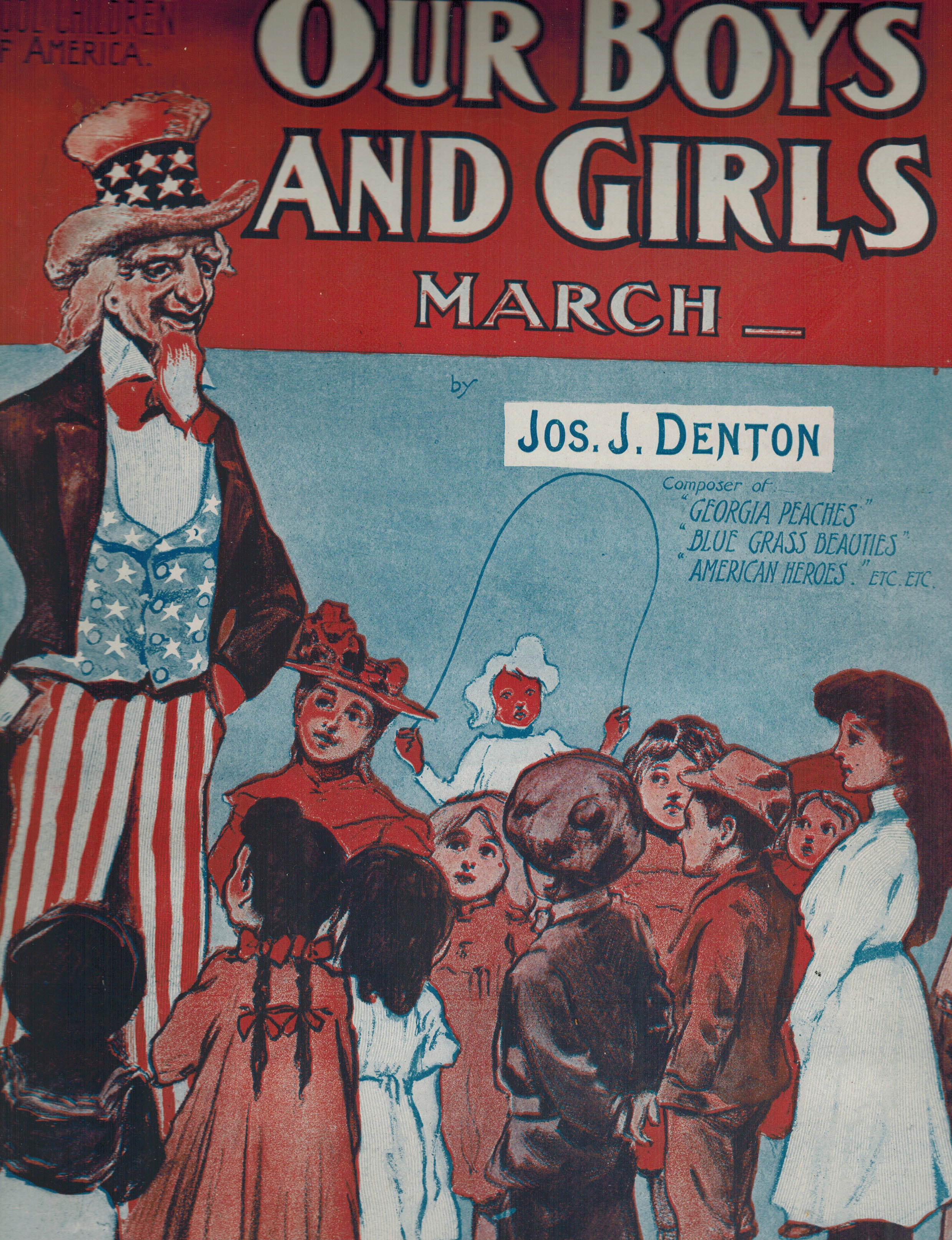 Image for Our Boys and Girls March Dedicated to the School Children of America - Vintage Sheet Music Our Boys and Girls March Dedicated to the School Children of America - Vintage Sheet Music