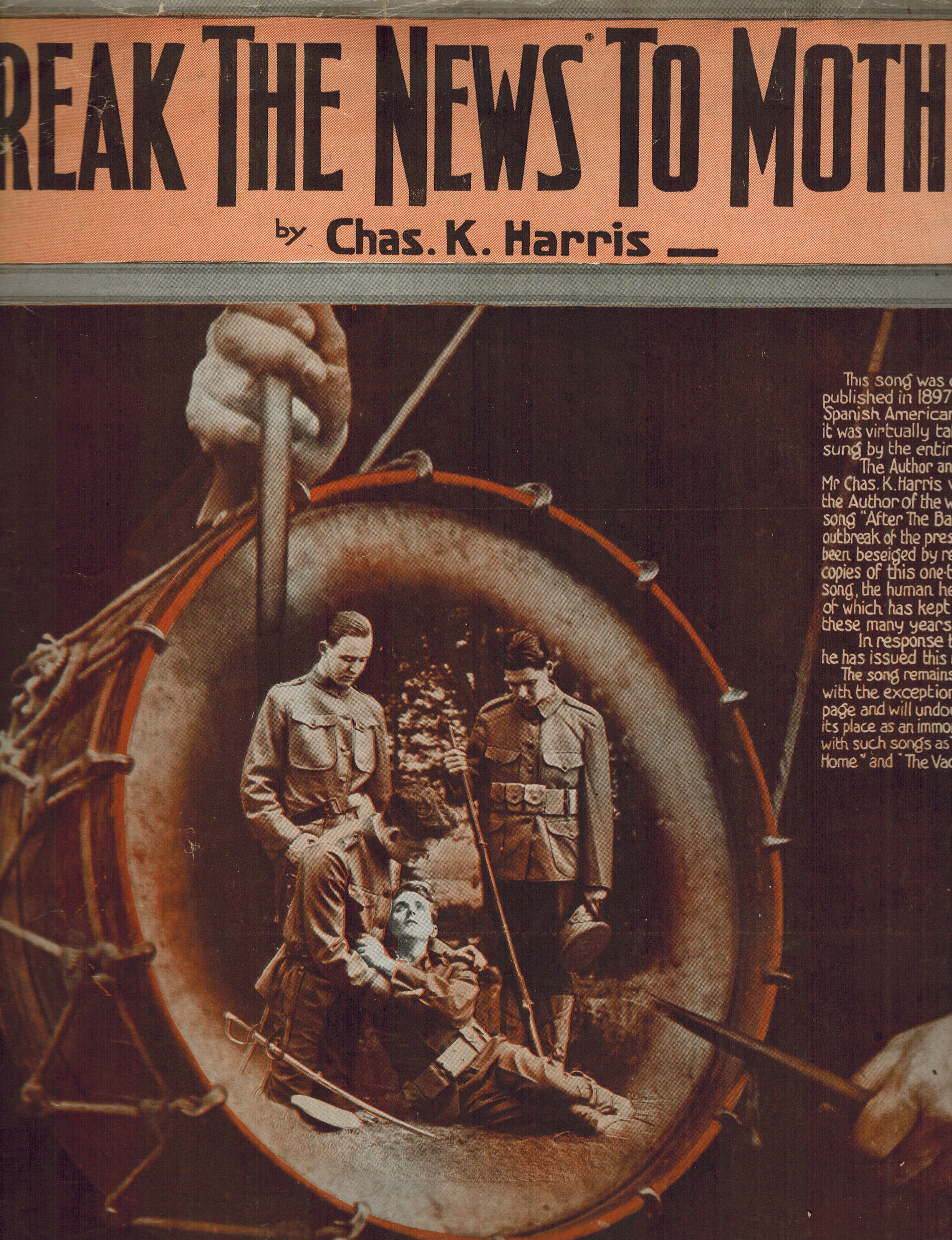 Image for Break the News to Mother - Vintage Sheet Music Break the News to Mother - Vintage Sheet Music