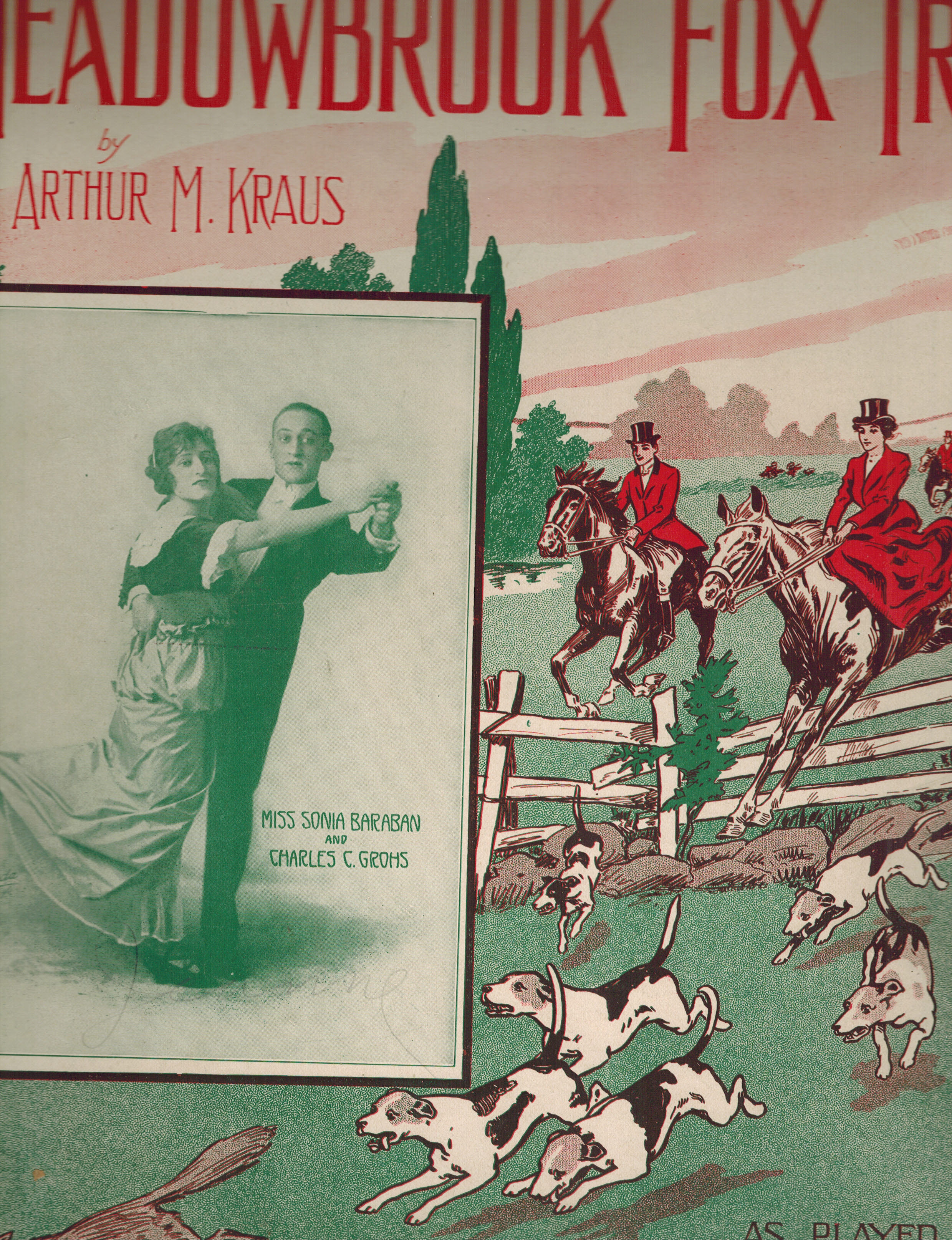 Meadowbrook Fox Trot - Sonia Baraban and Charles C Grohs Cover - Vintage Sheet Music