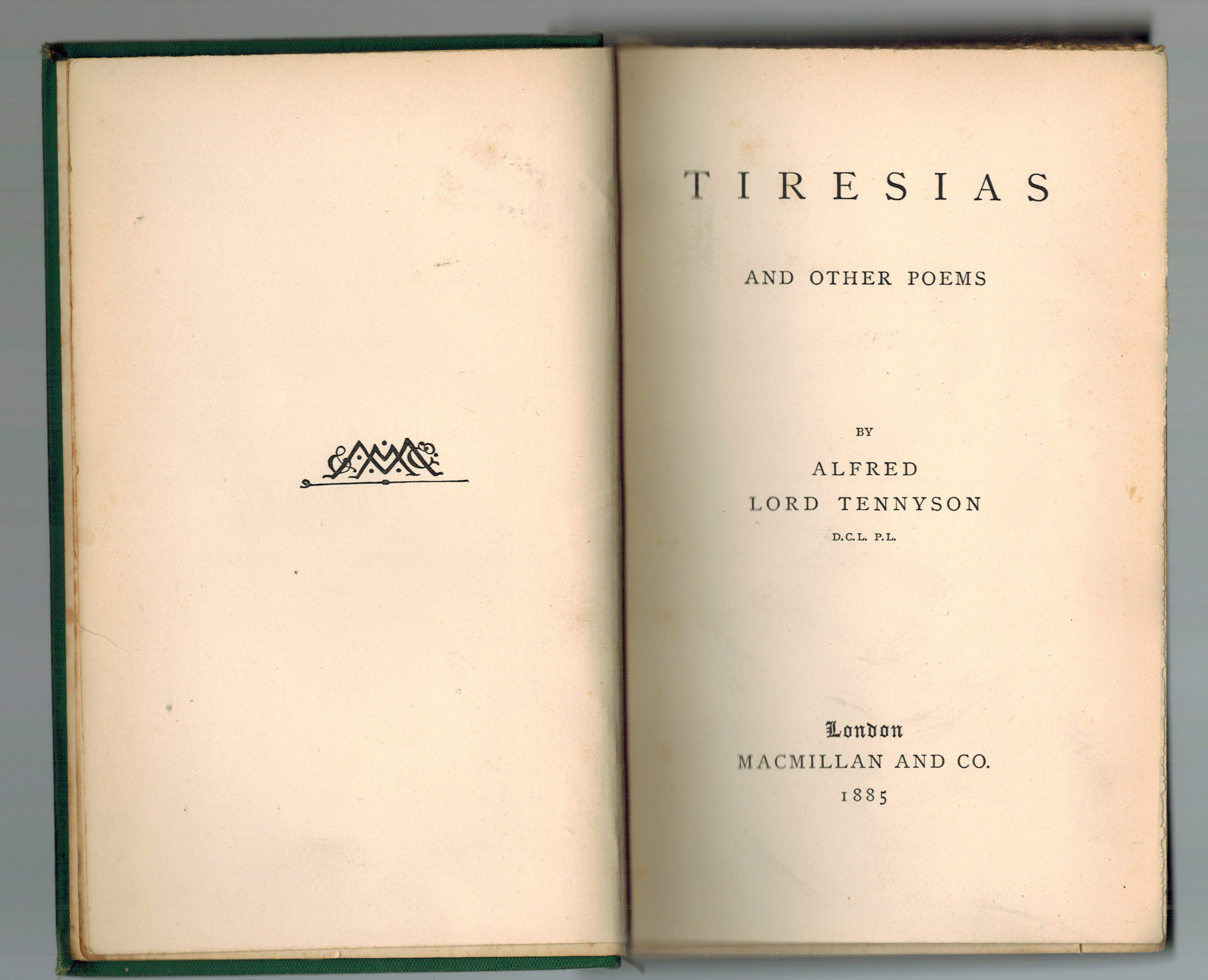 Tiresias and Other Poiems