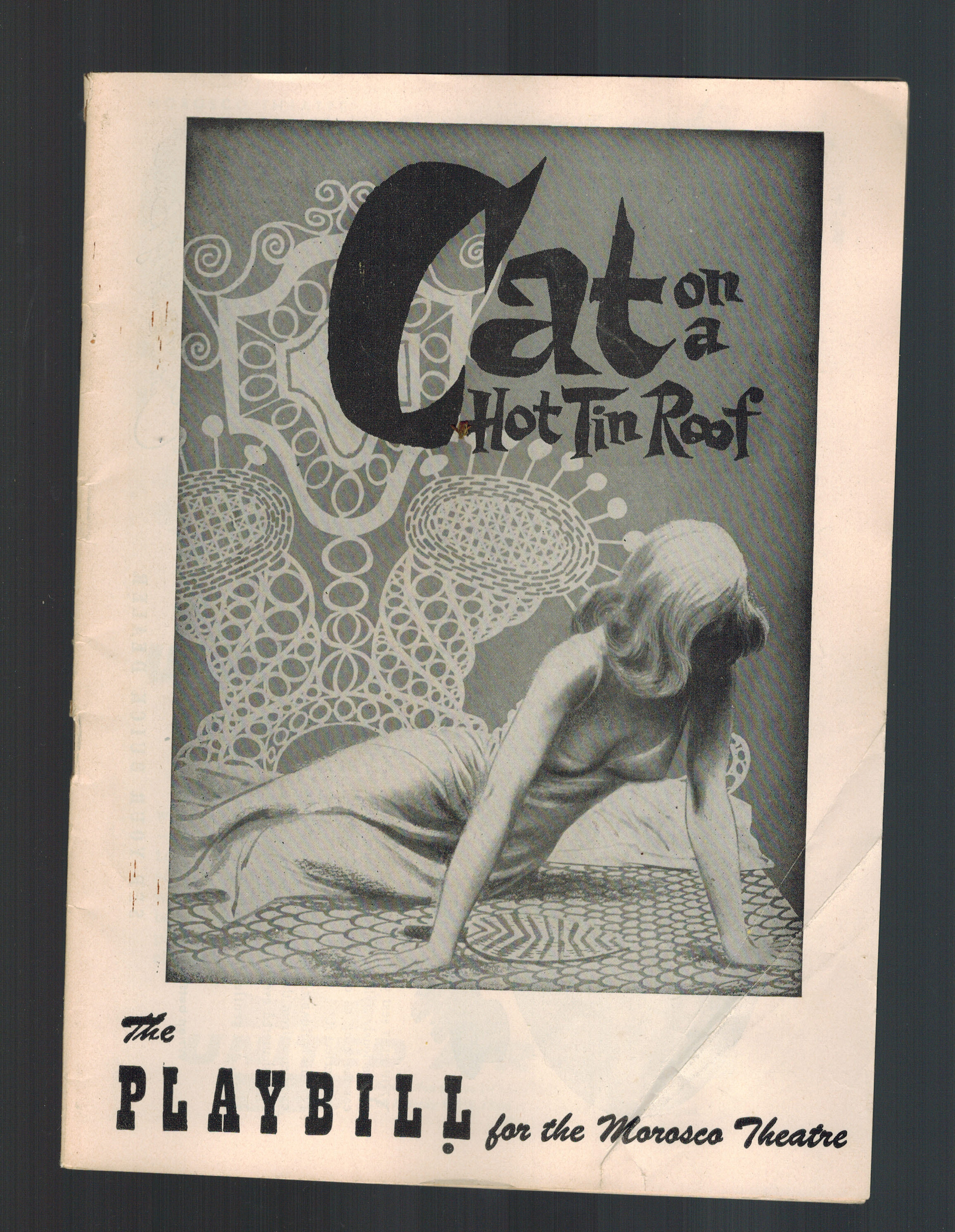 Cat on a Hot Tin Roof - The Playbill for the Morosco Theatre 1955