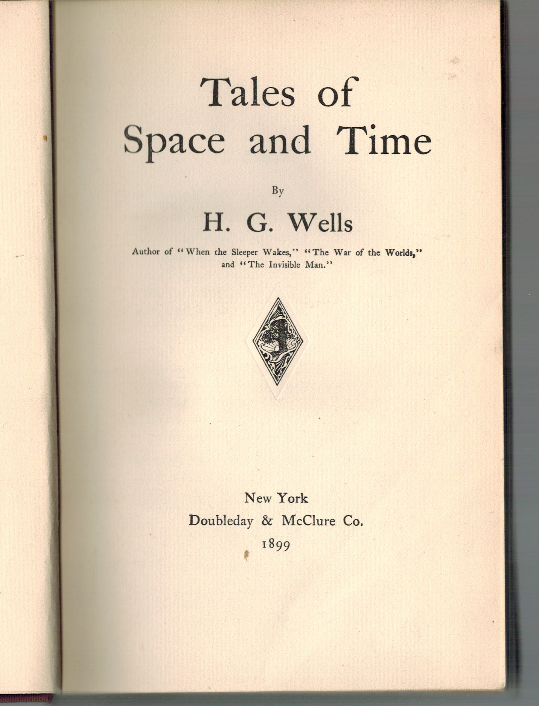 Tales of Space and Time - 1899 First American Edition