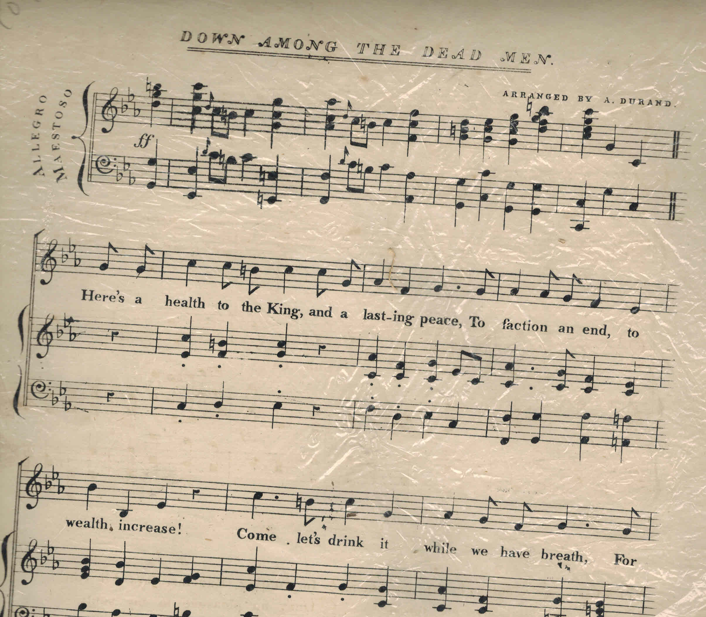 Image for Down Among the Dead Men  - Vintage Sheet Music