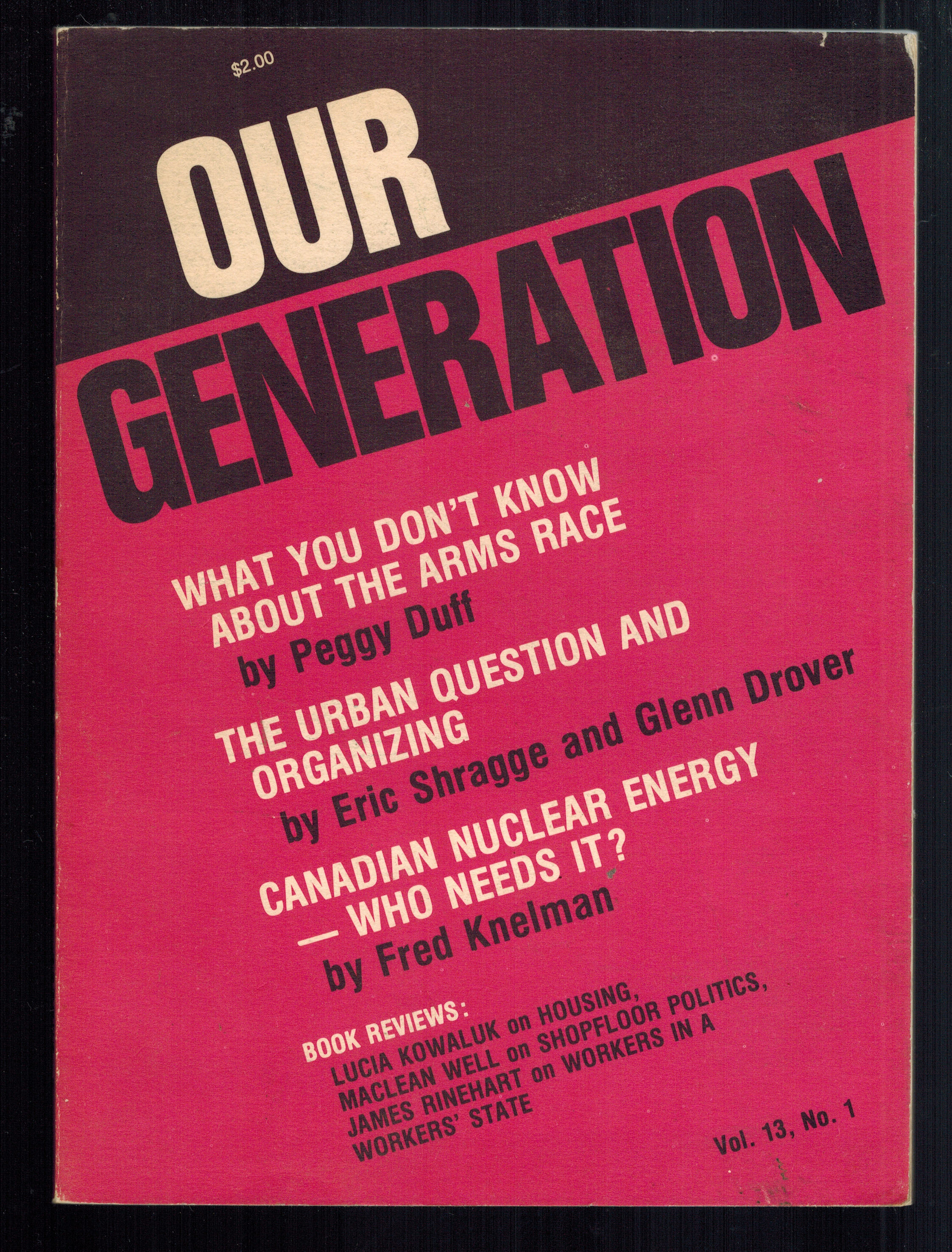 Our Generation Magazine Vol 13 No 1 Winter 1979