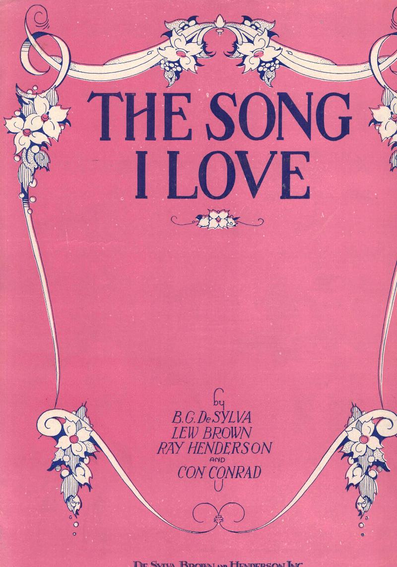 Image for The Song I love - Vintage Sheet Music