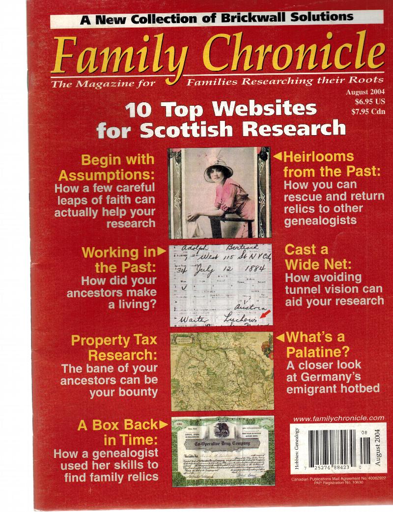 Image for Family Chronicle Magazine Volume 8 Number 6 July August 2004