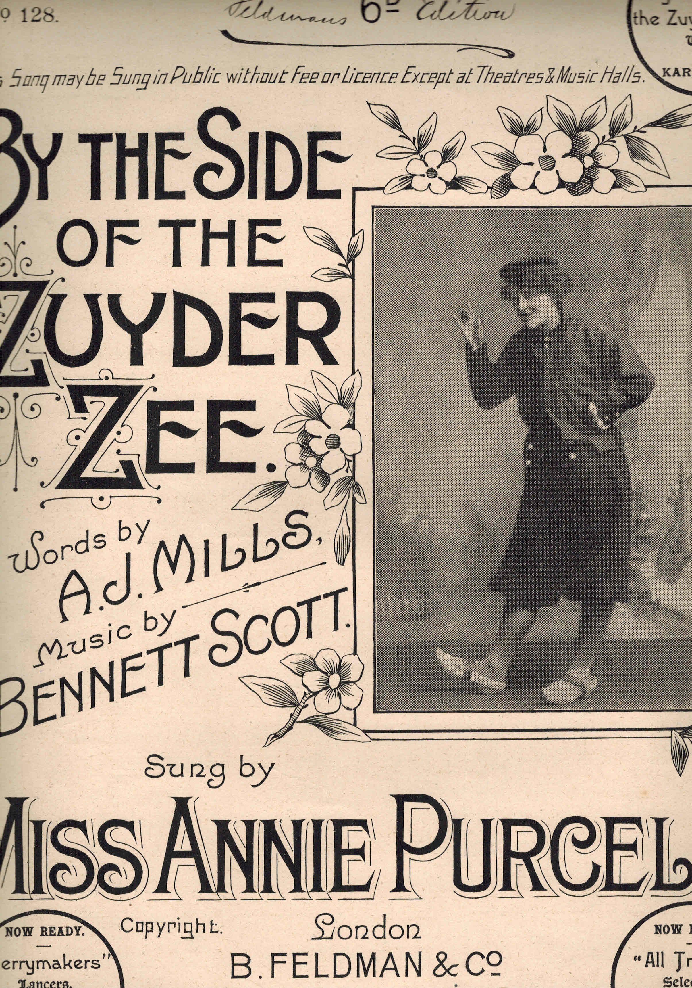Image for by the Side of the Zuyder Zee - Vintage Sheet Music - Miss Annie Purcell
