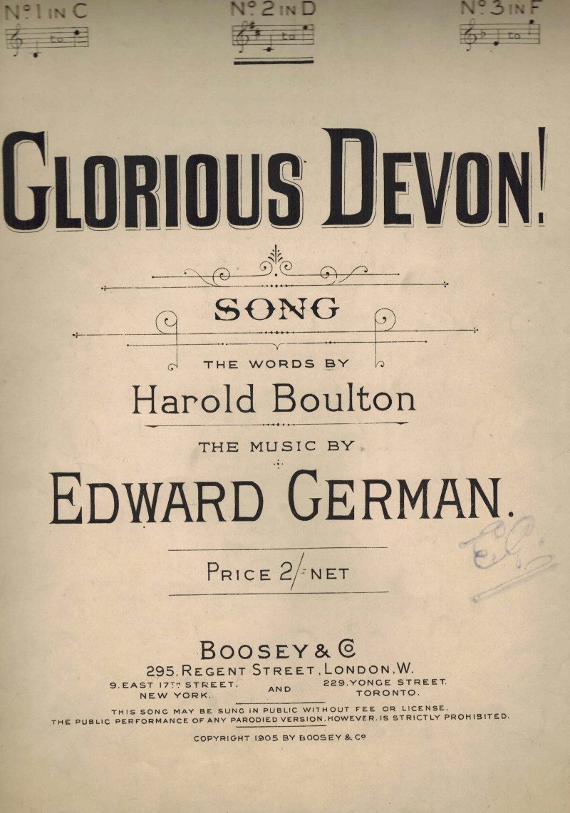 Image for Glorious Devon - Vintage Sheet Music