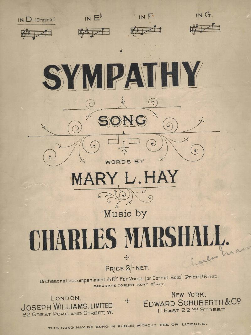 Image for Sympathy - Vintage Sheet Music